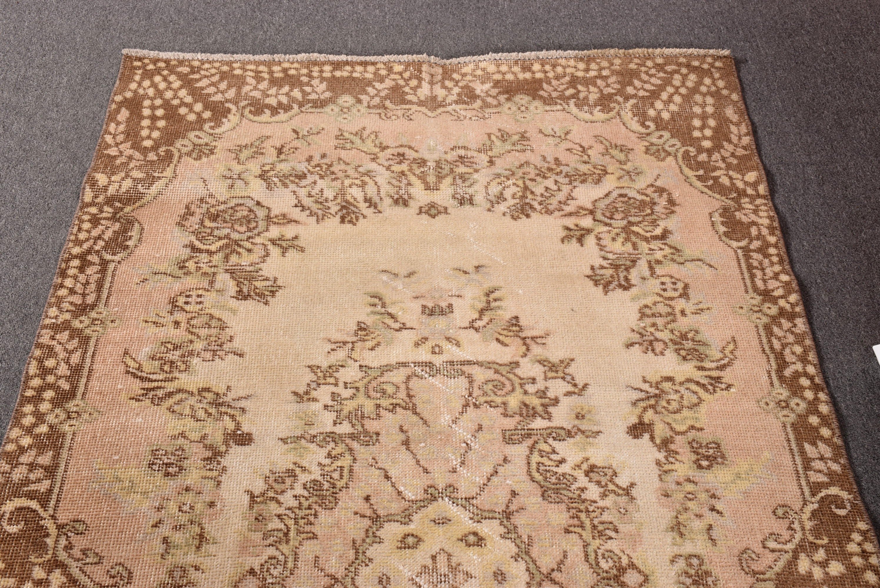 Fas Halıları, Vintage Halılar, Oryantal Halılar, Türk Halıları, Bej El Dokuma Halı, Çocuk Halısı, Oushak Alan Halıları, 3,7x6,5 ft Alan Halıları