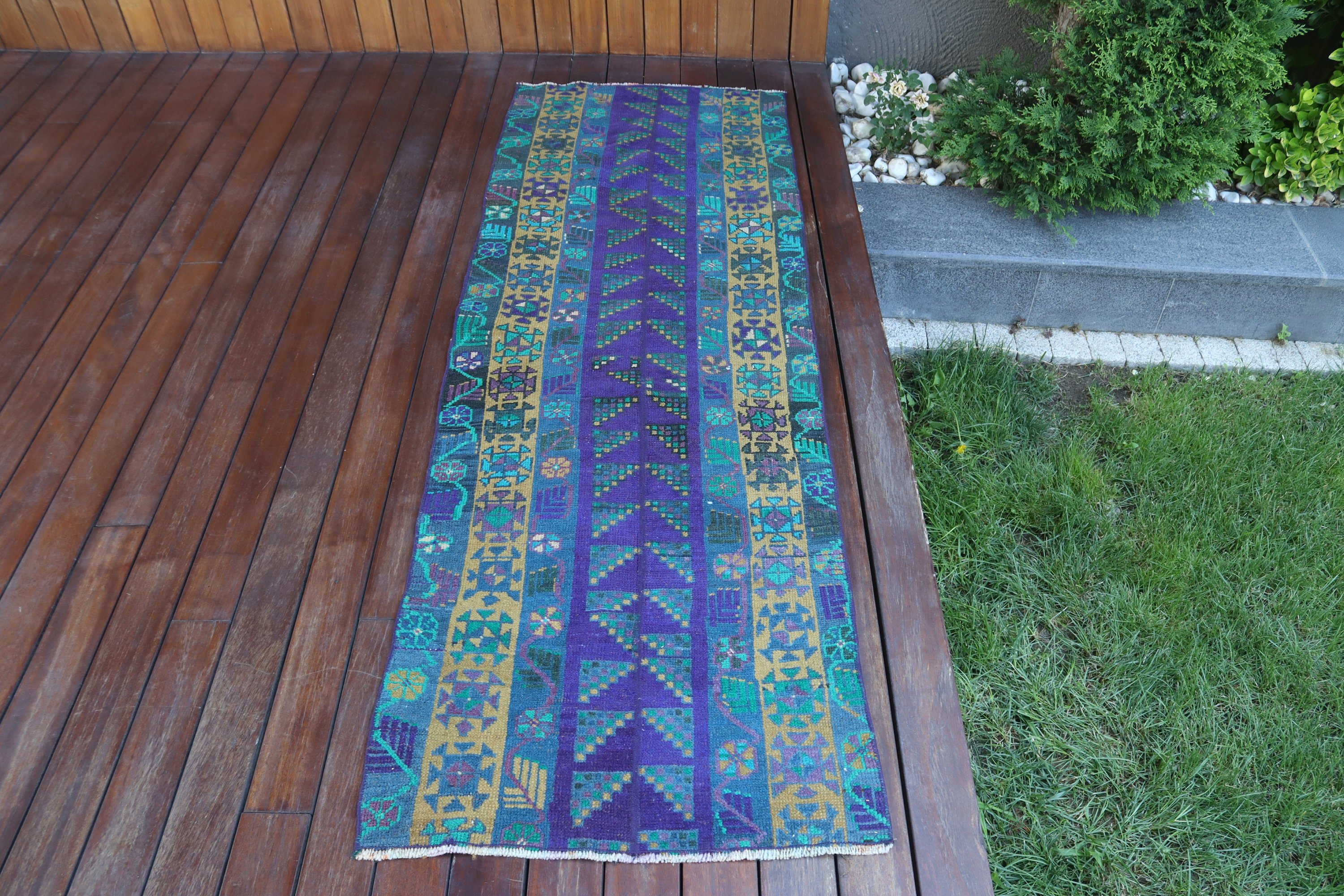 Türk Halısı, El Dokuma Halılar, Etnik Halılar, 2.1x6.4 ft Runner Halısı, Koridor Halıları, Mutfak Halıları, Mavi Yatak Odası Halısı, Bildiri Halısı, Vintage Halılar