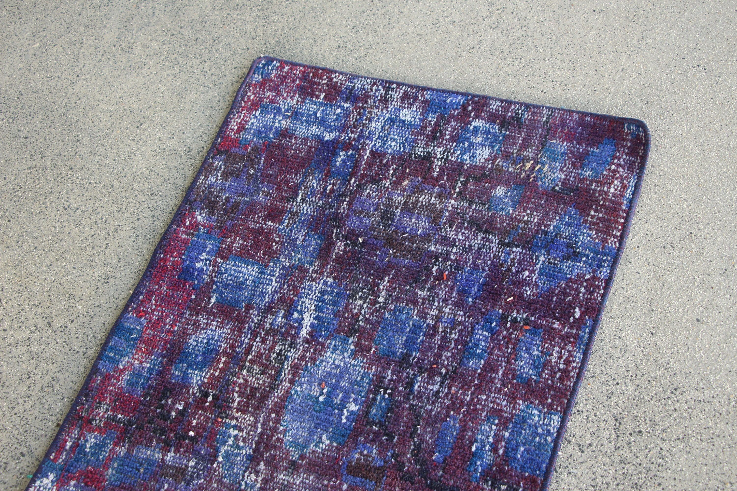 Purple Wool Rug, Vintage Rug, 1.8x2.4 ft Small Rugs, Wall Hanging Rug, Art Rug, Turkish Rug, Nursery Rugs, Moroccan Rug