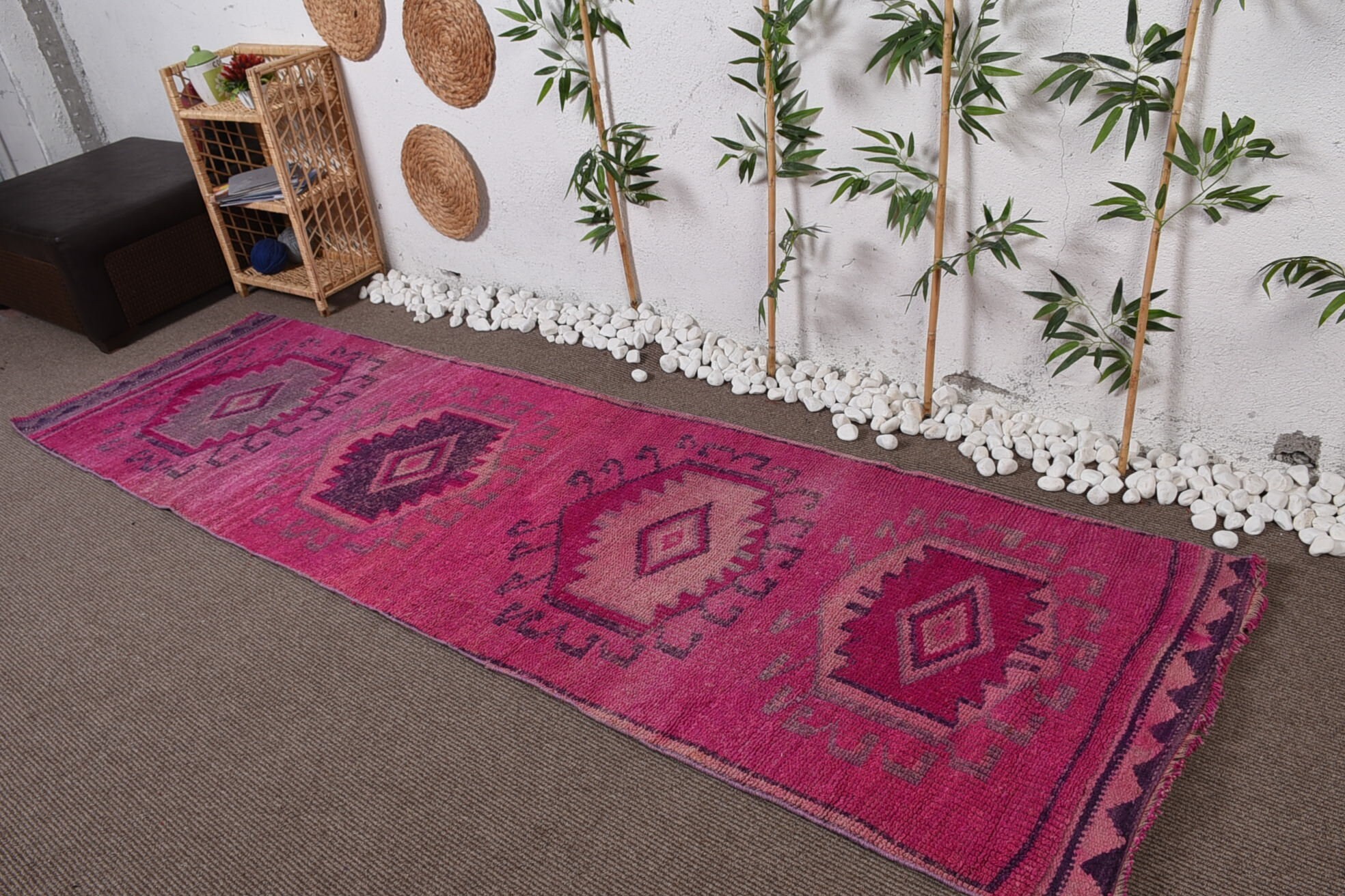 Neutral Turkish Rug, Bedroom Rug, Colorful Rug, Turkish Rug, Rugs for Kitchen, Vintage Rug, Boho Rug, 2.9x10.1 ft Runner Rugs, Corridor Rug