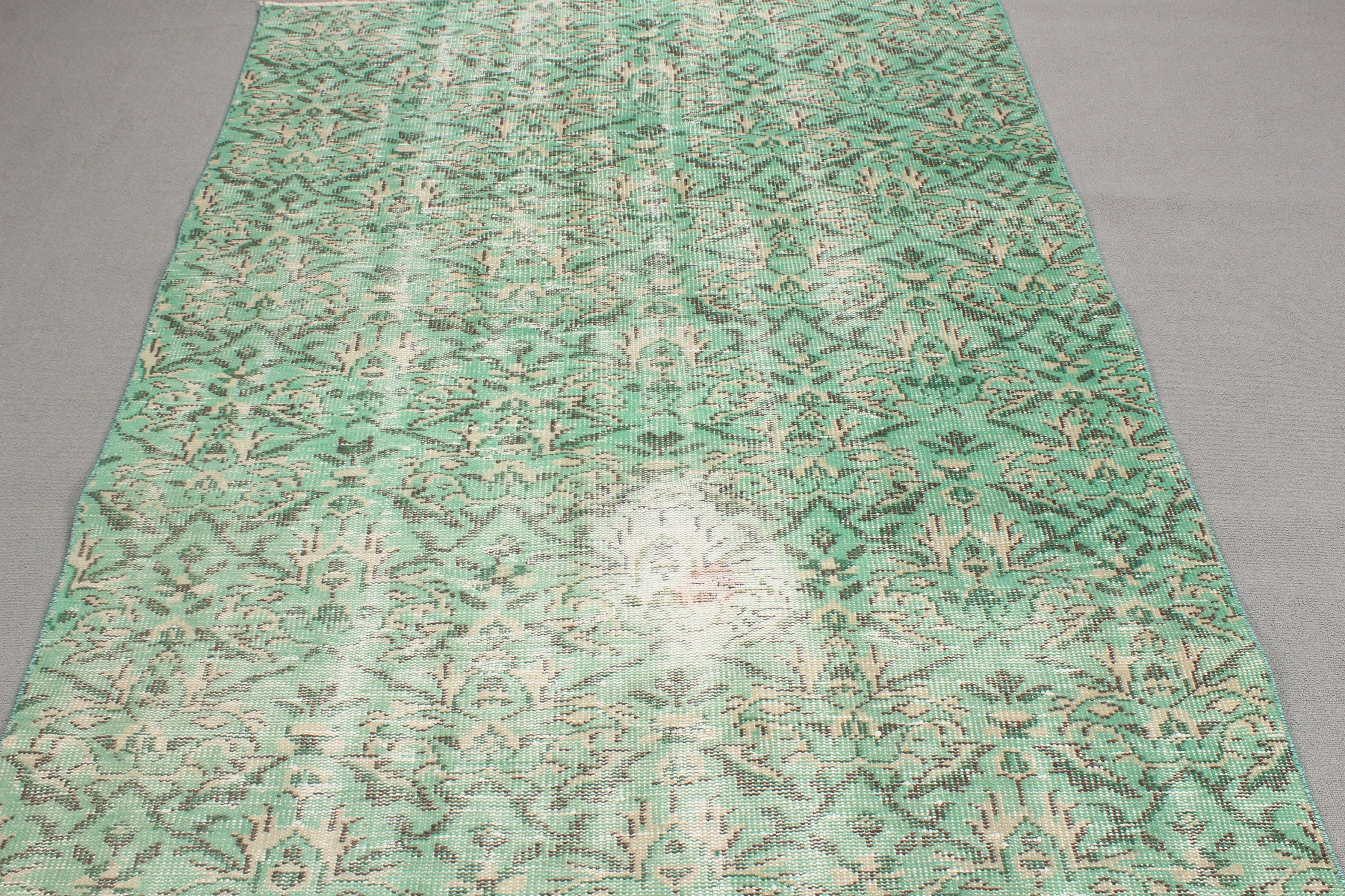 Boho Area Rug, 4.6x8.6 ft Area Rugs, Rugs for Bedroom, Green Statement Rug, Vintage Rugs, Turkish Rug, Oriental Rug, Moroccan Rug