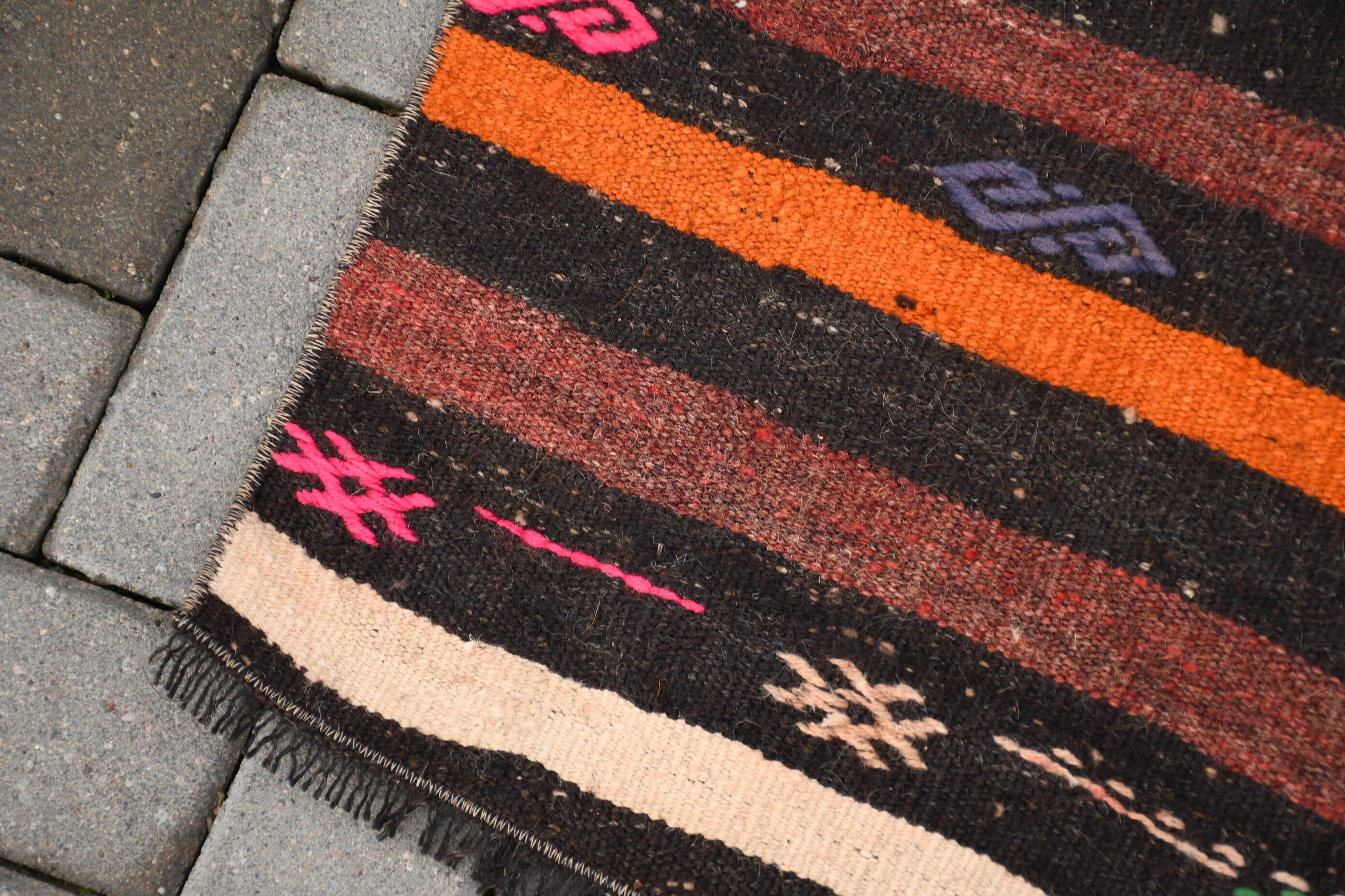 Koridor Halıları, Vintage Halılar, Eski Halı, Kilim, Türk Halıları, Kahverengi Oushak Halısı, Oushak Halısı, Koşucu Halıları, Havalı Halılar, 2,4x9,7 ft Runner Halıları