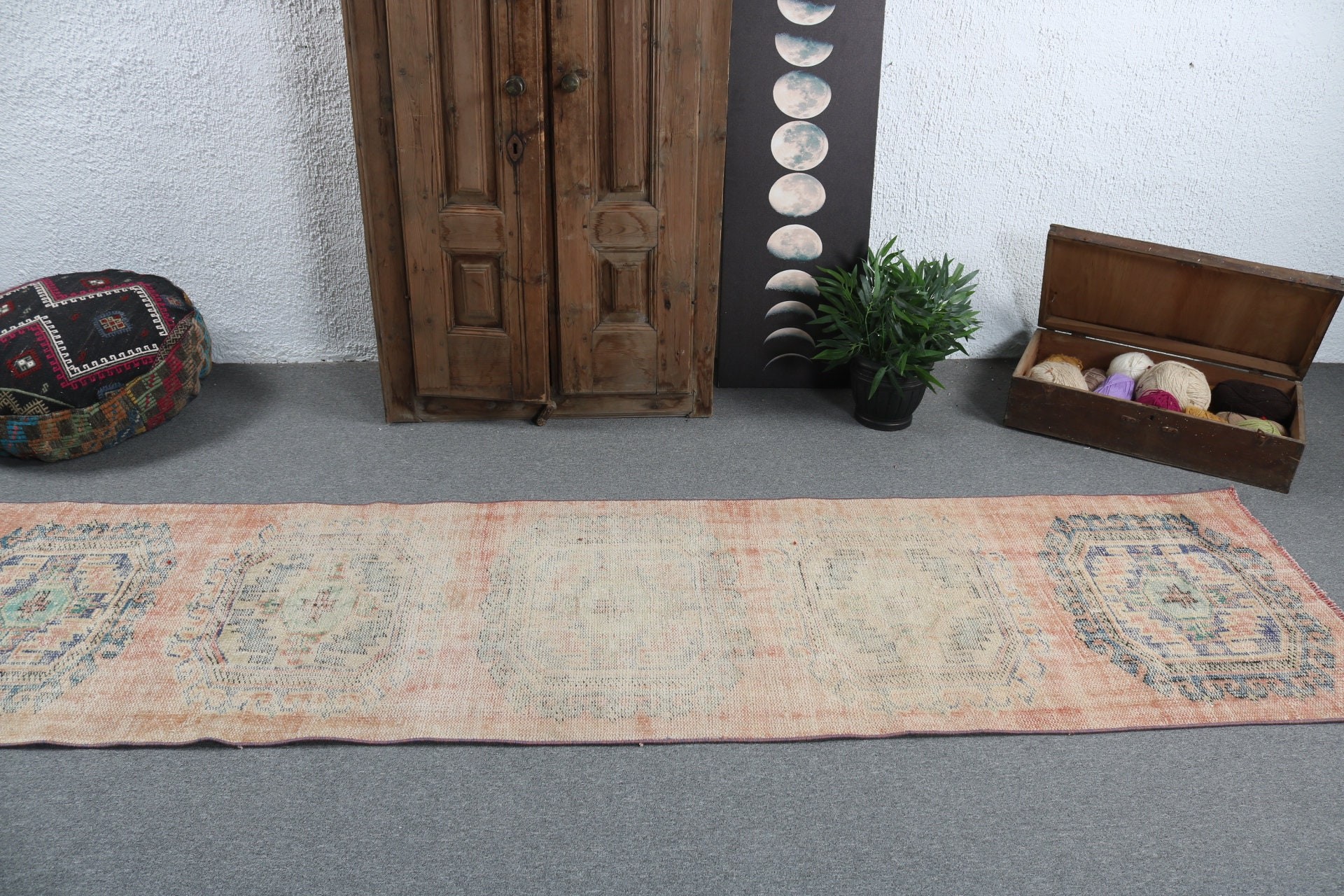 Türk Halıları, Beni Ourain Koşucu Halıları, Boho Halıları, 2.6x9.9 ft Koşucu Halıları, Merdiven Halısı, Vintage Halılar, Modern Halılar, Turuncu Oryantal Halılar