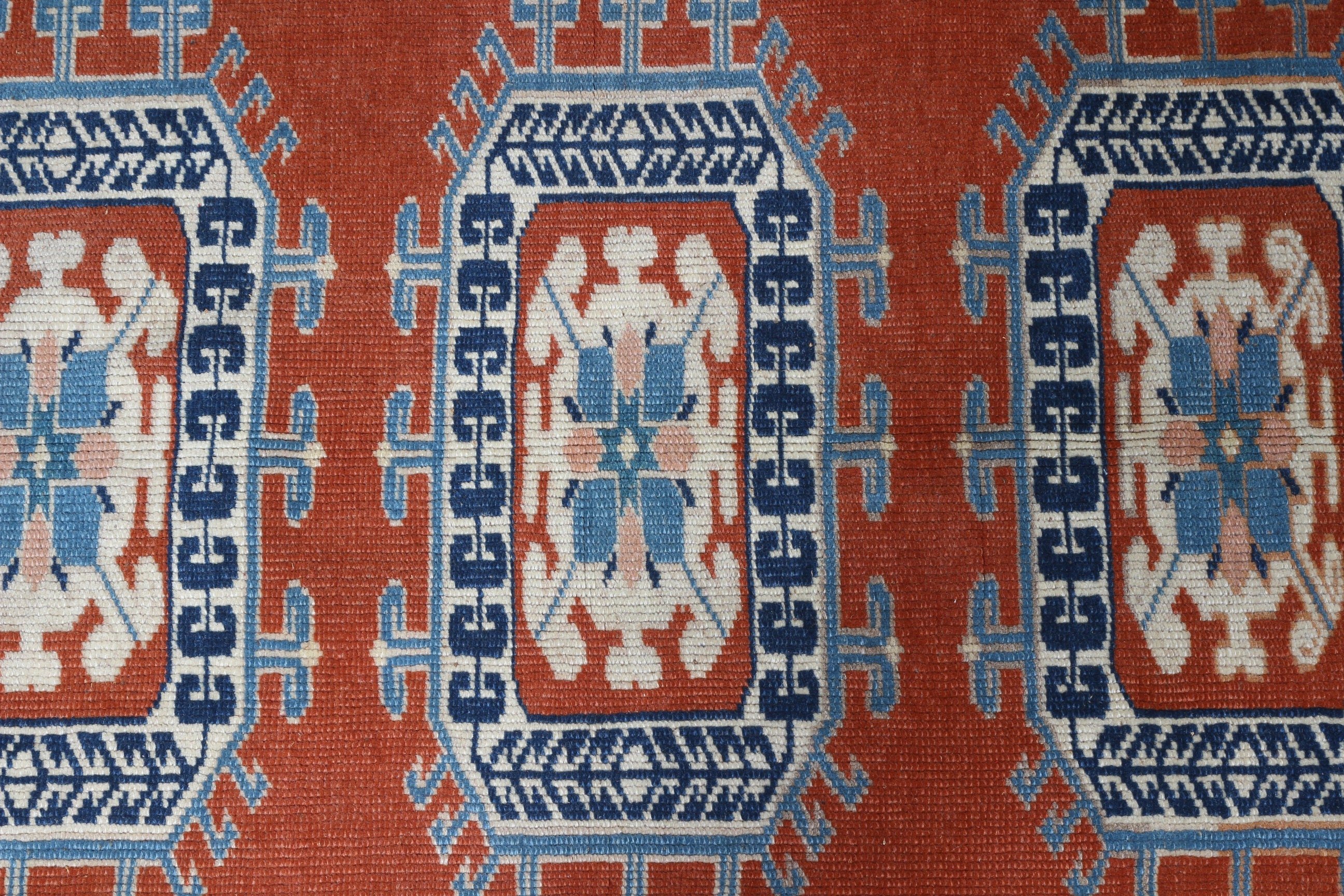 Vintage Halı, Yün Halılar, Yer Halısı, 2,8x7,4 ft Runner Halıları, Turuncu Oushak Halıları, Runner Halıları, Koridor Halıları, Türk Halısı, Koridor Halısı