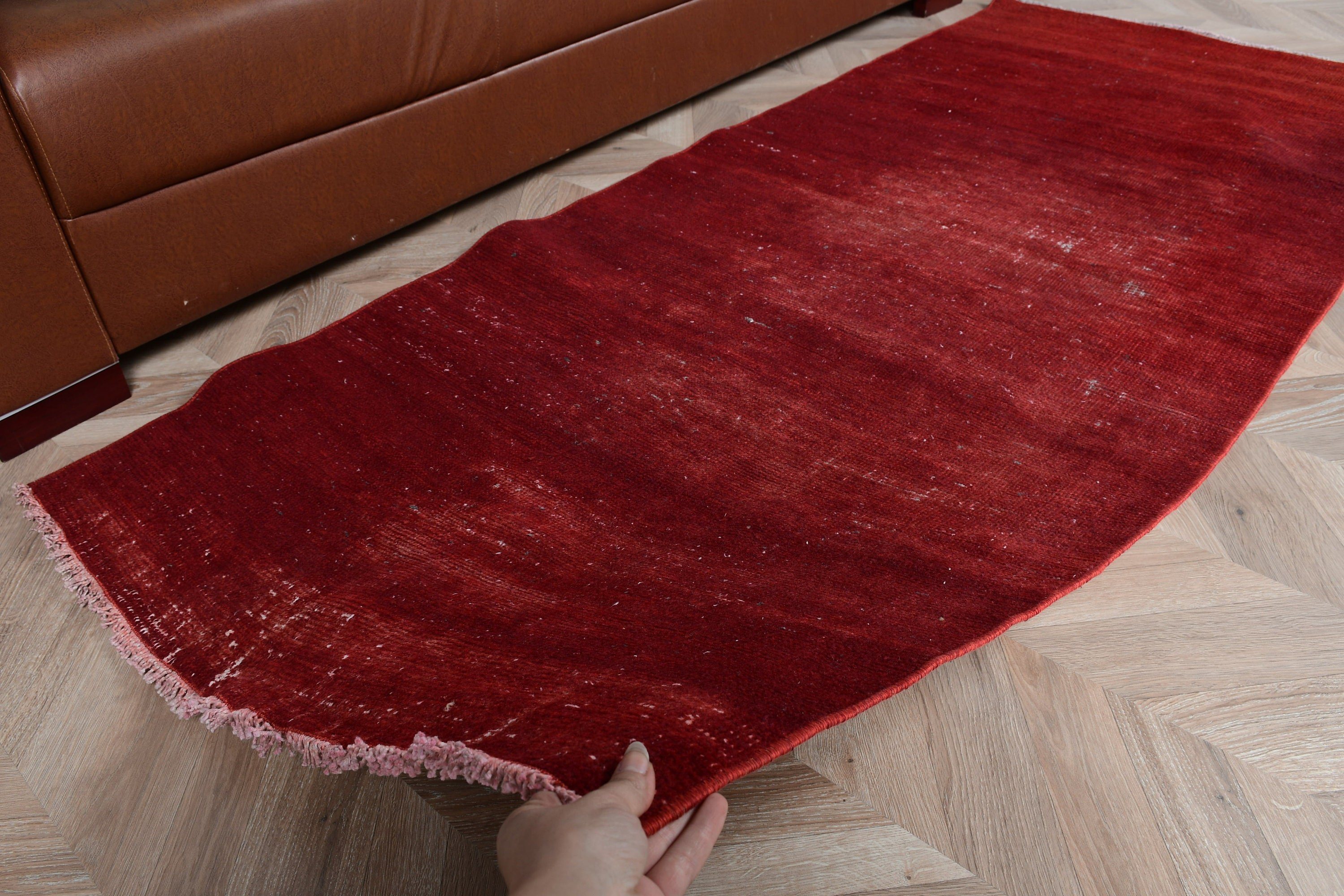 Mutfak Halıları, 2.9x6.7 ft Aksan Halıları, Türk Halısı, Yün Halısı, Mutfak Halıları, Vintage Halı, Mor Fas Halısı, Fas Halısı, Giriş Halısı