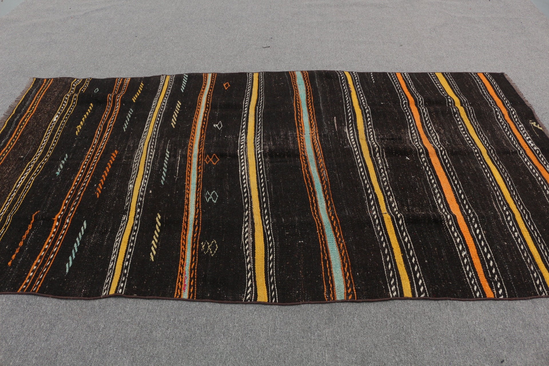 Yemek Odası Halıları, 4.9x8.8 ft Büyük Halı, Vintage Halılar, Kilim, Ev Dekor Halıları, Türk Halısı, Yatak Odası Halısı, Siyah Mutfak Halıları, Salon Halısı