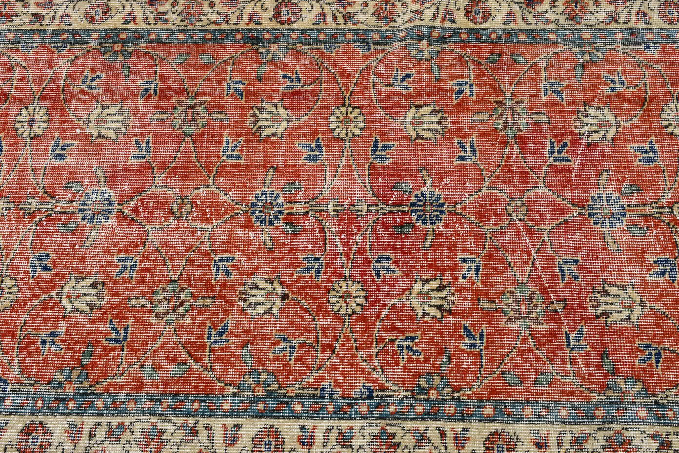 Nursery Rugs, Red Oriental Rug, 2.8x6.2 ft Accent Rugs, Bedroom Rug, Vintage Rug, Rugs for Nursery, Turkish Rug, Wool Rug, Cool Rug