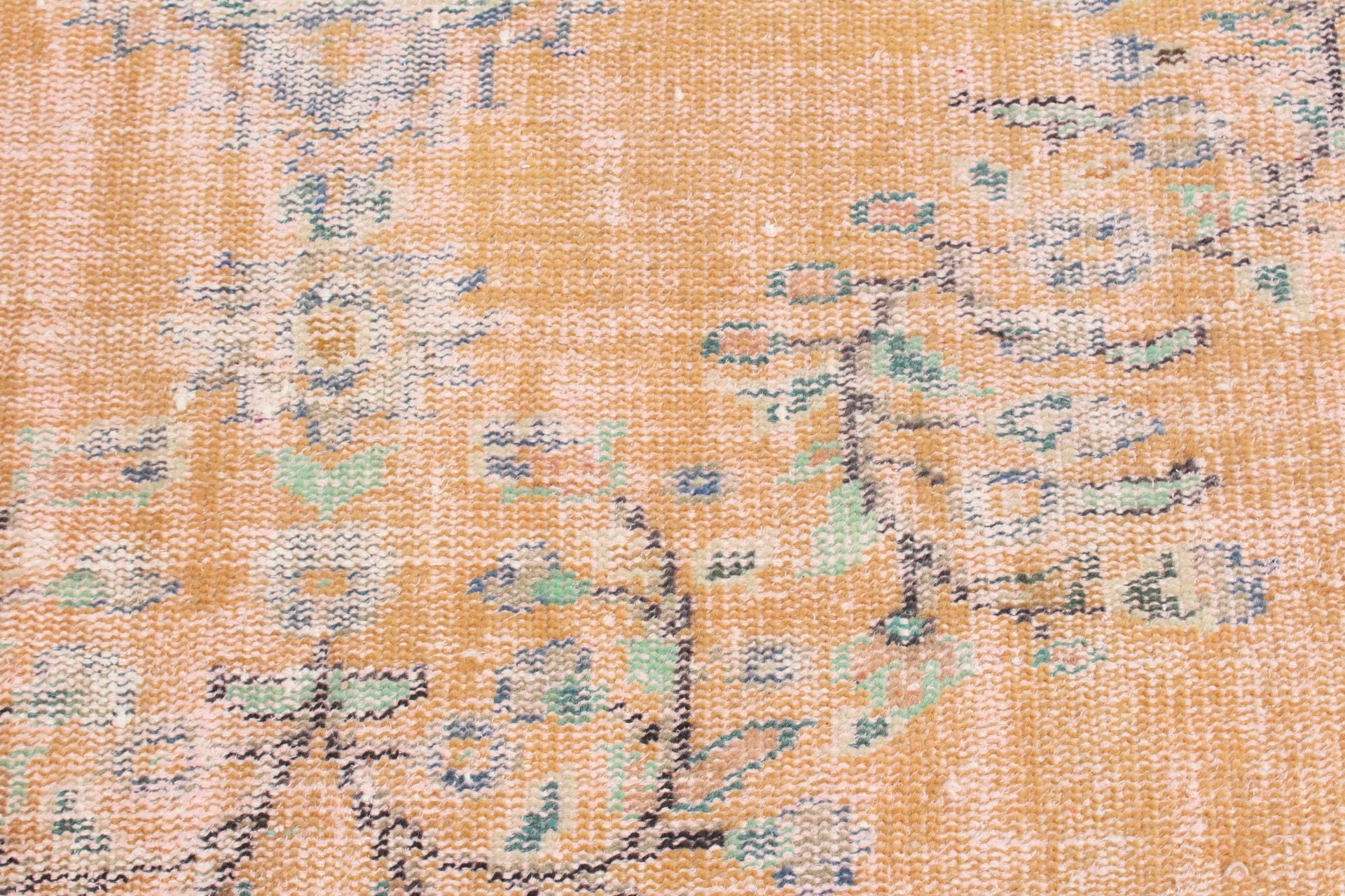 Vintage Rug, Kitchen Rug, Bedroom Rug, Orange Floor Rug, Wall Hanging Rugs, Home Decor Rug, Old Rugs, Turkish Rugs, 1.6x3.6 ft Small Rug