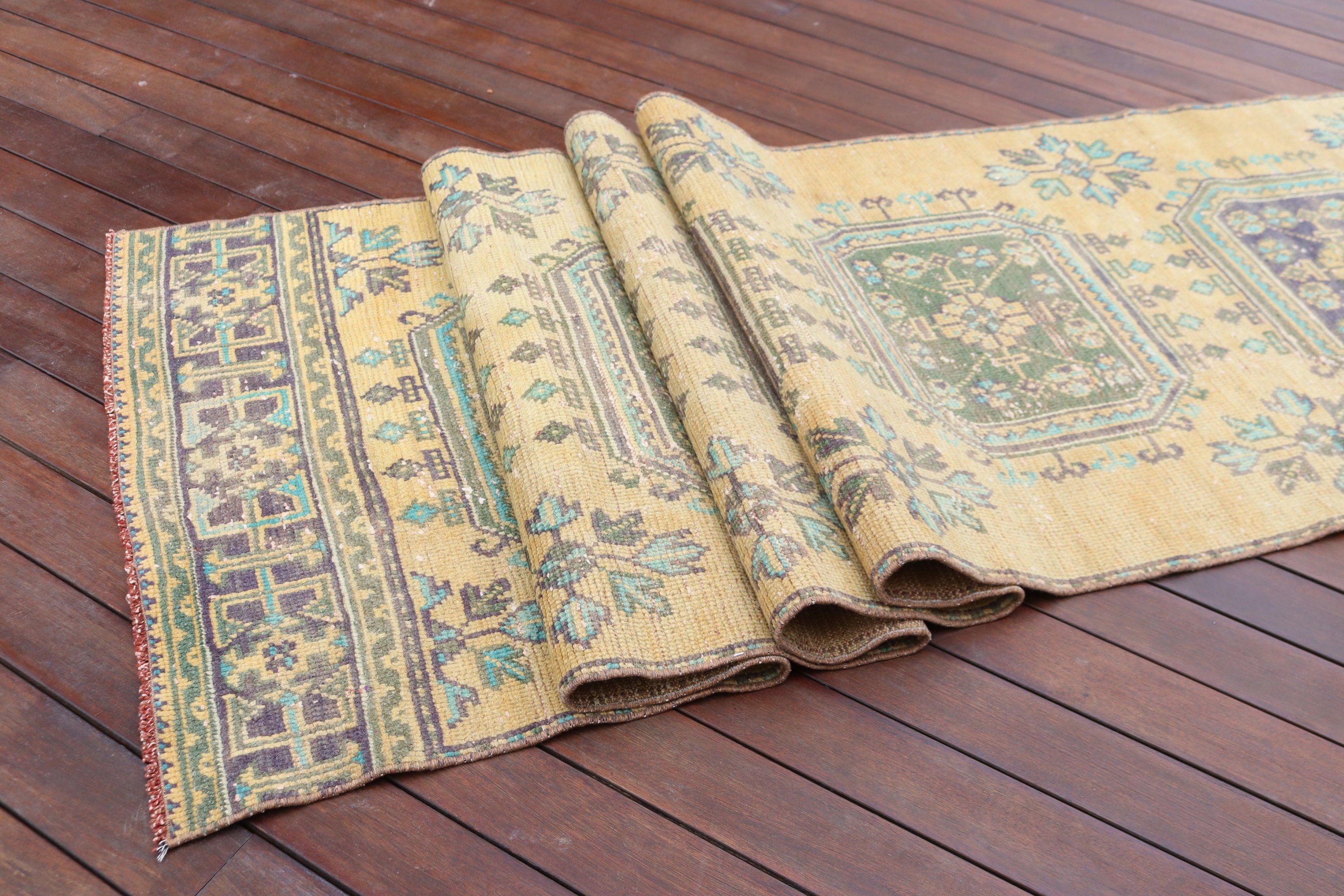 Koridor Halısı, Sarı Soğuk Halı, Nötr Halılar, 2,7x10,6 ft Runner Halıları, Vintage Halı, Yatak Odası Halıları, Türk Halıları, Uzun Yolluk Halıları, Dış Mekan Halısı