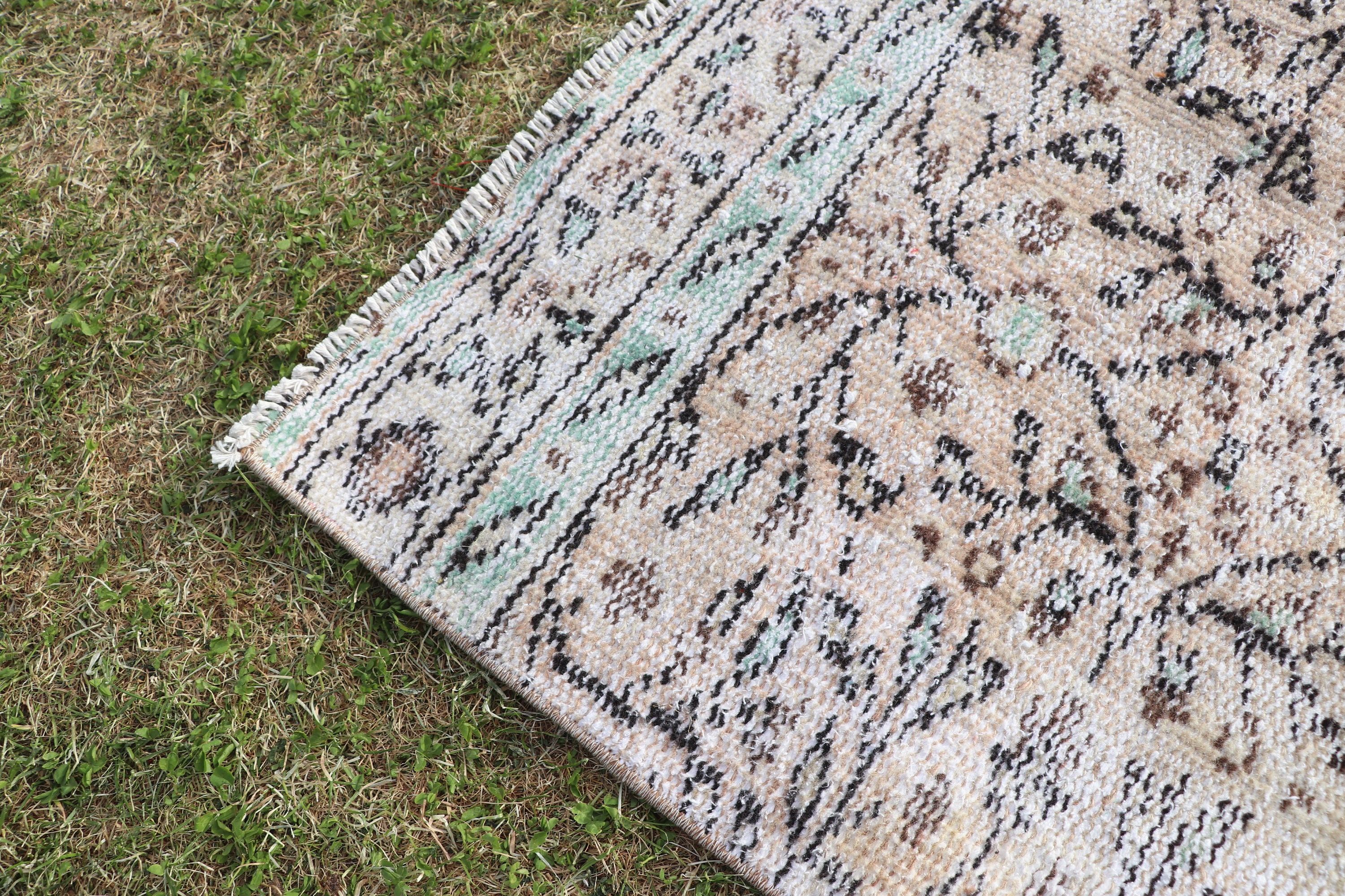 Boho Halı, Bej Anadolu Halıları, Türk Halısı, Koridor Halısı, Vintage Halılar, 2.7x9.1 ft Runner Halısı, Vintage Runner Halıları, Anadolu Halısı