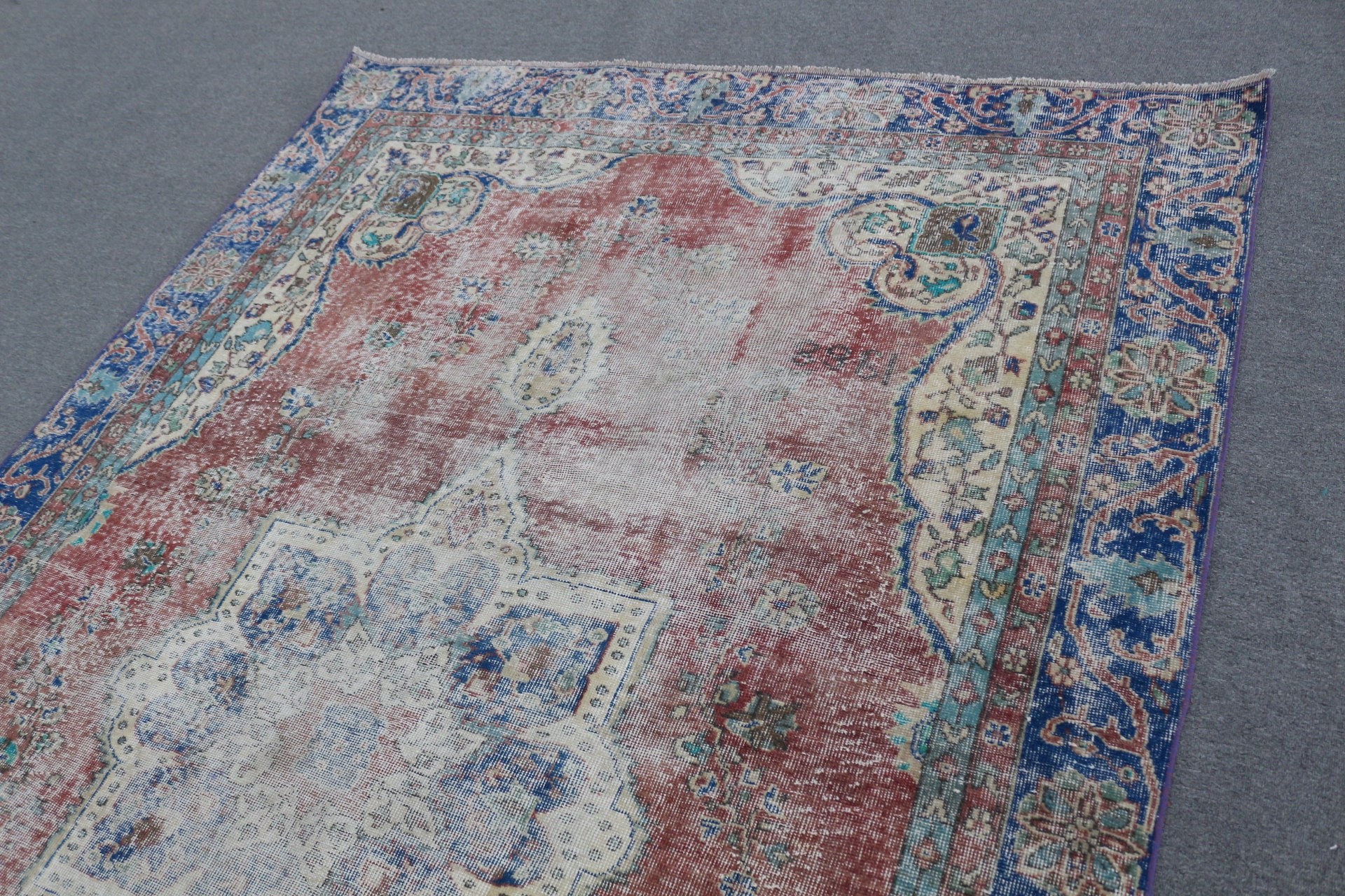 6.7x10 ft Large Rug, Vintage Rug, Cool Rugs, Dining Room Rug, Living Room Rugs, Designer Rug, Oriental Rugs, Turkish Rug, Red Oriental Rugs