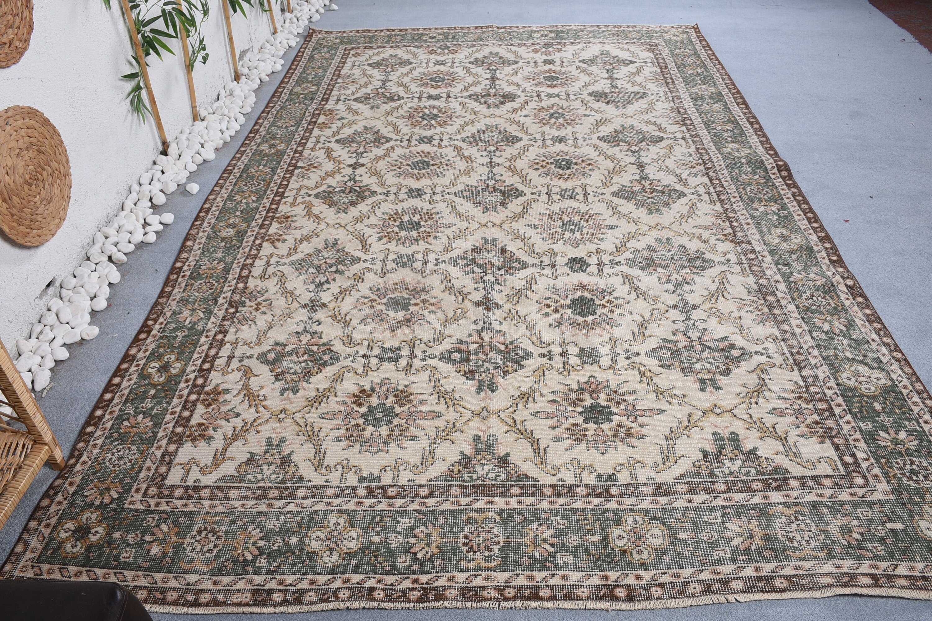 Large Wool Rug Rugs, Rugs for Living Room, Moroccan Rugs, Vintage Rug, Dining Room Rug, Turkish Rugs, 6.5x10.3 ft Large Rugs, Bedroom Rugs