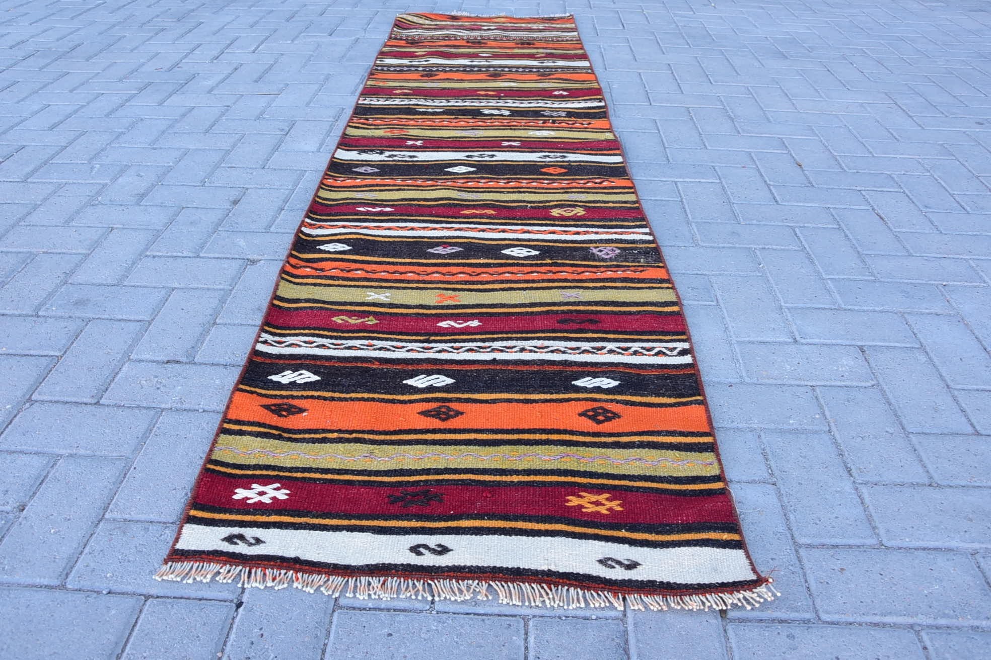 Kilim, Vintage Halı, Mutfak Halıları, Retro Halılar, Sanat Halısı, 2,1x8,4 ft Runner Halıları, Soluk Halı, Yün Halı, Yurt Halıları, Mutfak Halısı, Türk Halısı
