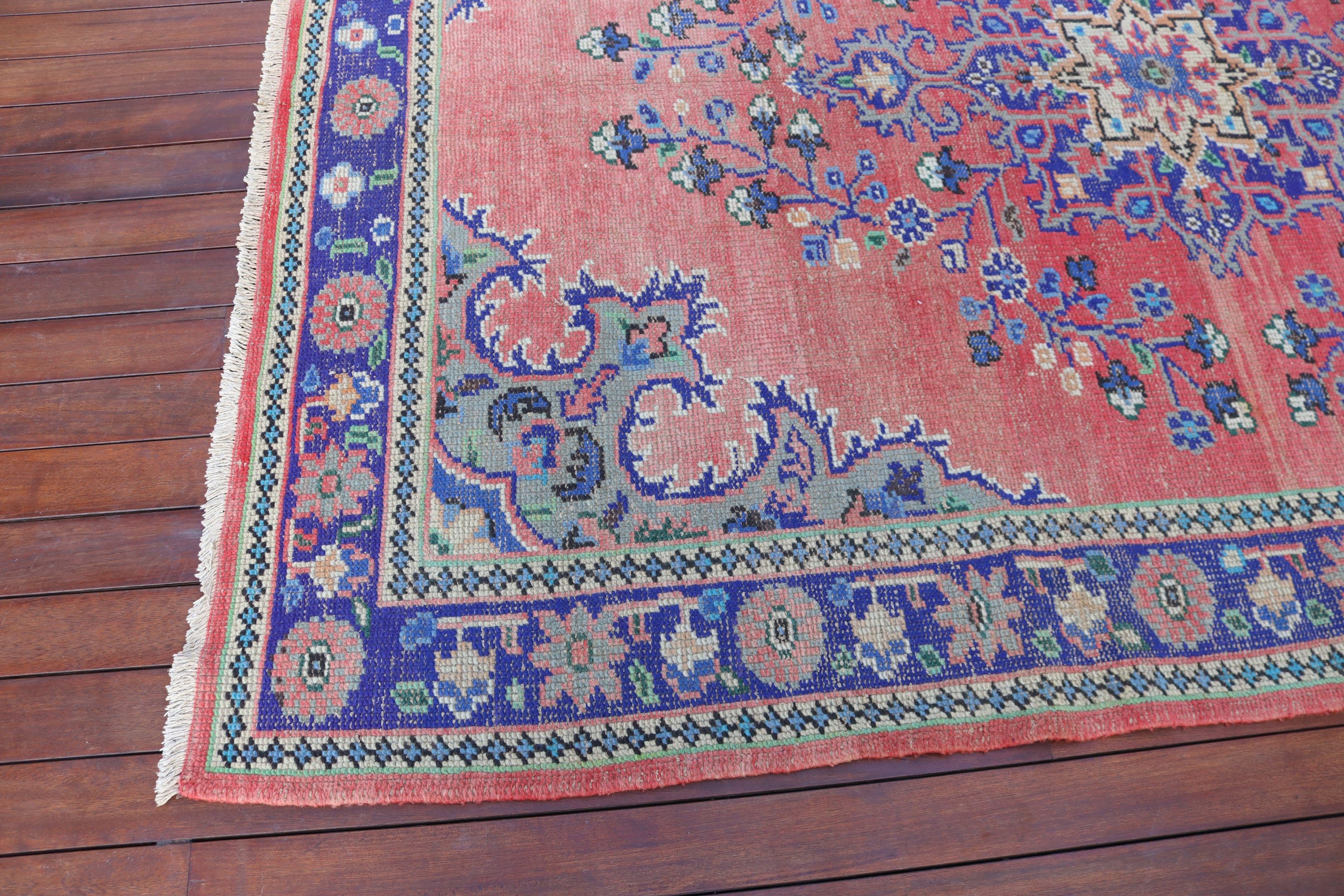 Yatak Odası Halısı, Büyük Boho Halıları, Türk Halısı, Vintage Halı, 6.1x8.6 ft Büyük Halı, El Dokuma Halıları, Tribal Halısı, Kırmızı Nötr Halılar