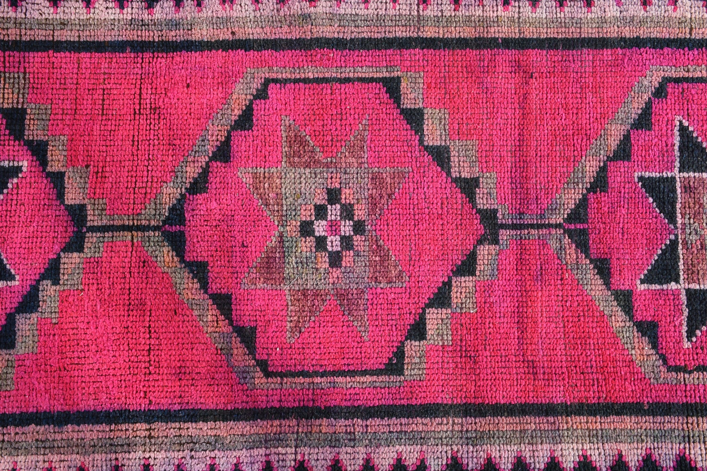 Kitchen Rugs, Vintage Rugs, Pink Home Decor Rug, Rugs for Runner, Old Rug, 2.9x9.8 ft Runner Rug, Turkish Rug, Antique Rug, Home Decor Rug