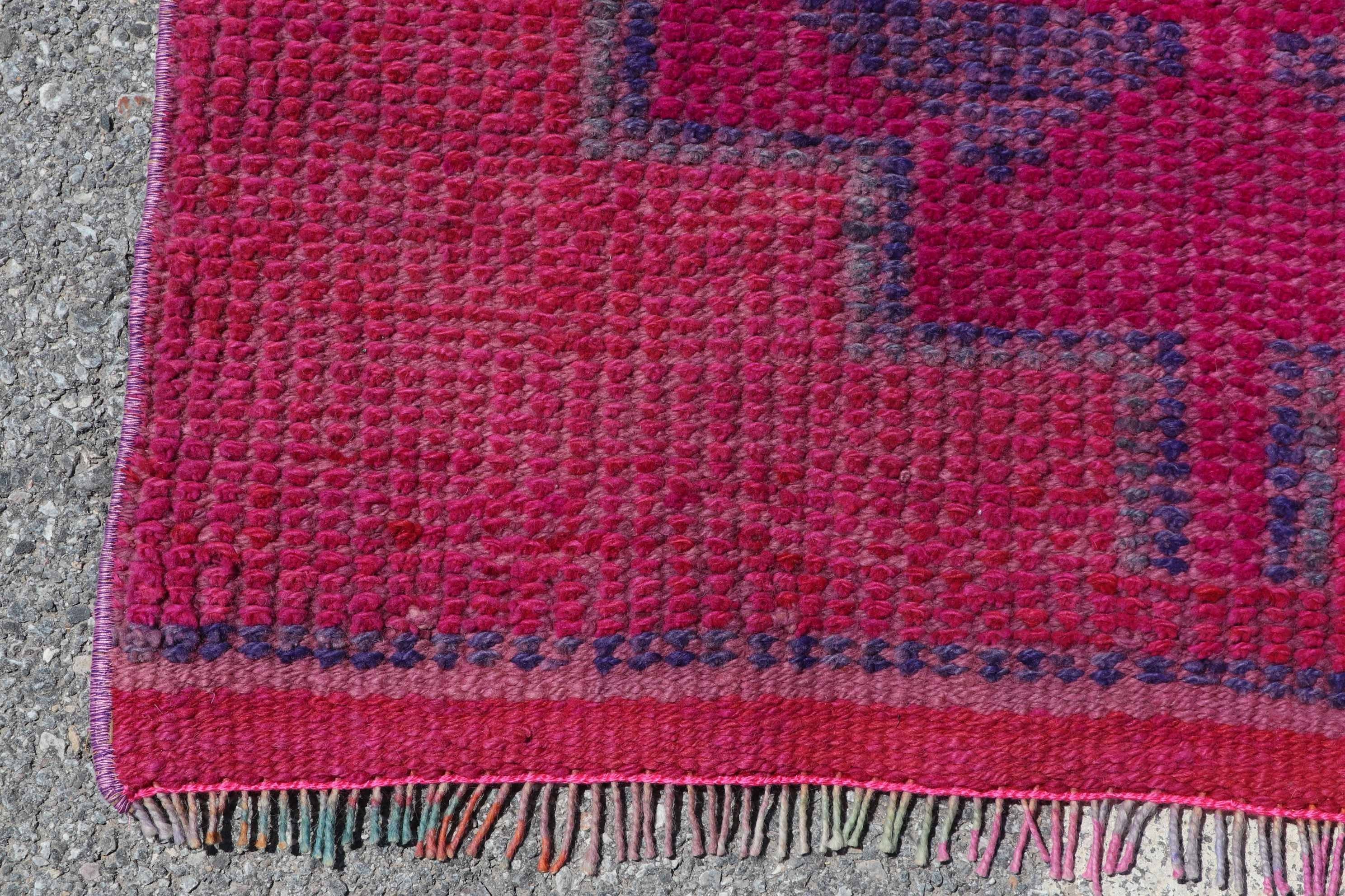 Moroccan Rug, Pink  2.6x8.9 ft Runner Rug, Bedroom Rug, Vintage Rug, Stair Rugs, Rugs for Kitchen, Turkish Rug, Hallway Rug