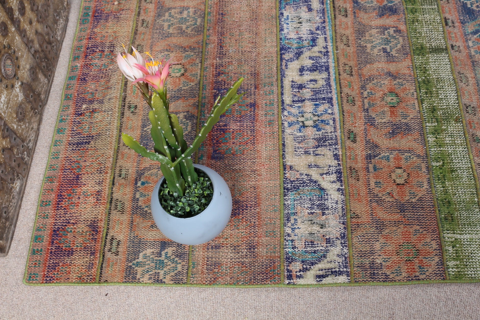 Moroccan Rugs, Bedroom Rug, Vintage Rug, 3.1x6.6 ft Accent Rugs, Orange Home Decor Rug, Nursery Rugs, Anatolian Rug, Turkish Rug, Art Rugs