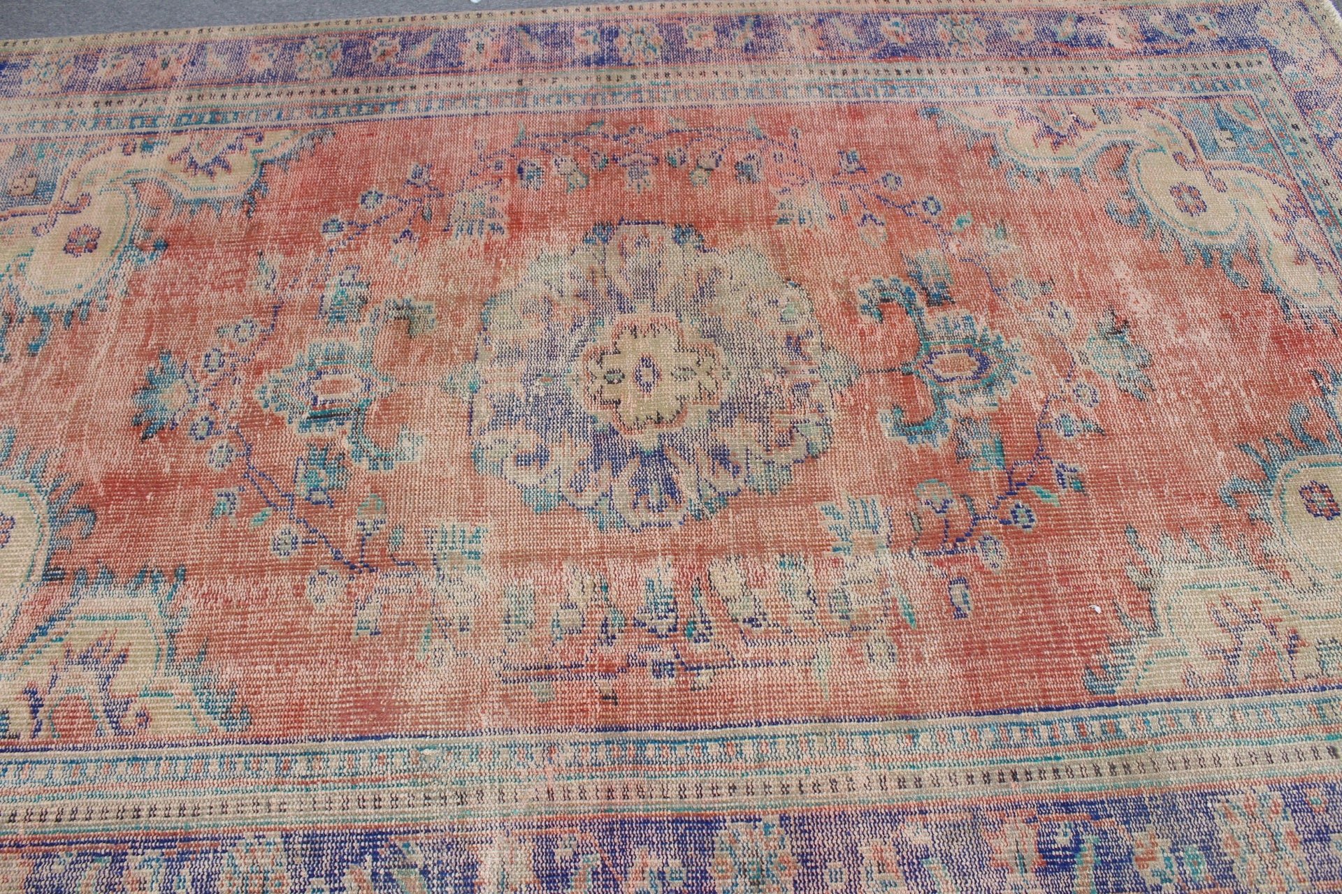 Etnik Halı, Yemek Odası Halıları, Türk Halısı, Anadolu Halısı, Kırmızı Oryantal Halı, Vintage Halı, 4,9x8,3 ft Büyük Halılar, Yatak Odası Halısı