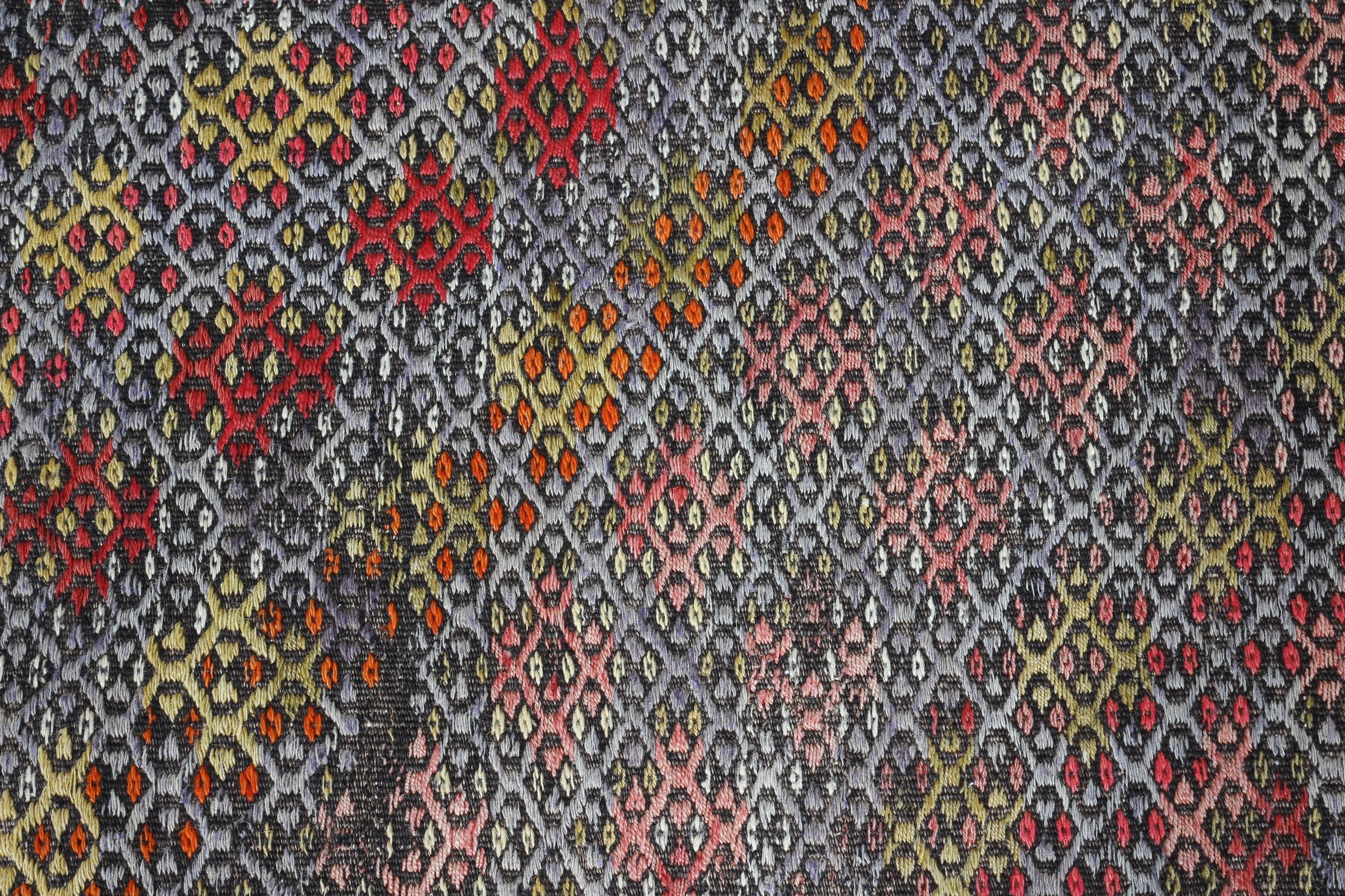 Oryantal Halı, Vintage Halı, Duvara Asılı Halı, Türk Halısı, 2.4x3.9 ft Küçük Halı, Mutfak Halıları, Turuncu Oushak Halı, Kilim