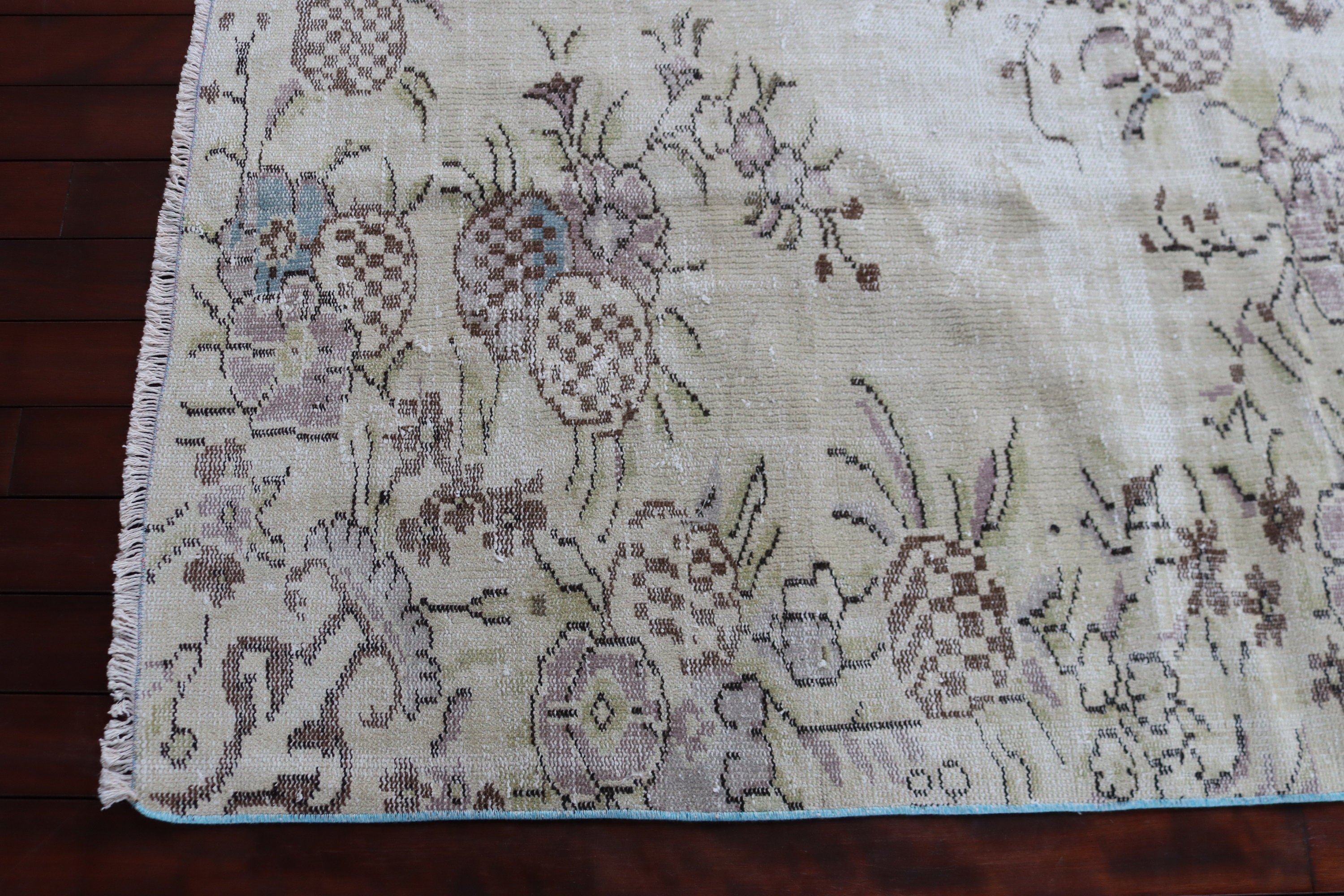 Vintage Halılar, 6.6x9.9 ft Büyük Halılar, Lüks Halılar, Büyük Vintage Halı, Türk Halısı, Yemek Odası Halıları, Bej Antika Halı, Nötr Halı