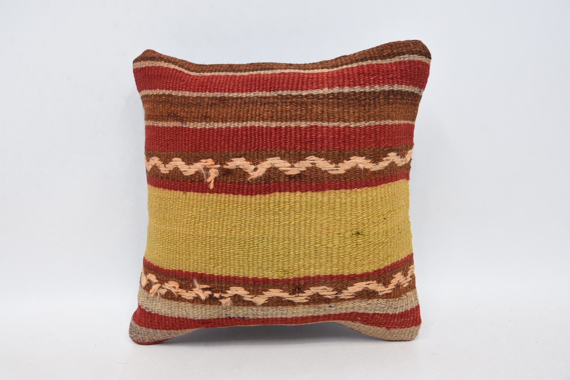 Vintage Pillow, Turkish Kilim Pillow, Pillow for Sofa, Pet Pillow Case, Aztec Pillow, 12"x12" Red Pillow Case, Farmhouse Cushion Cover