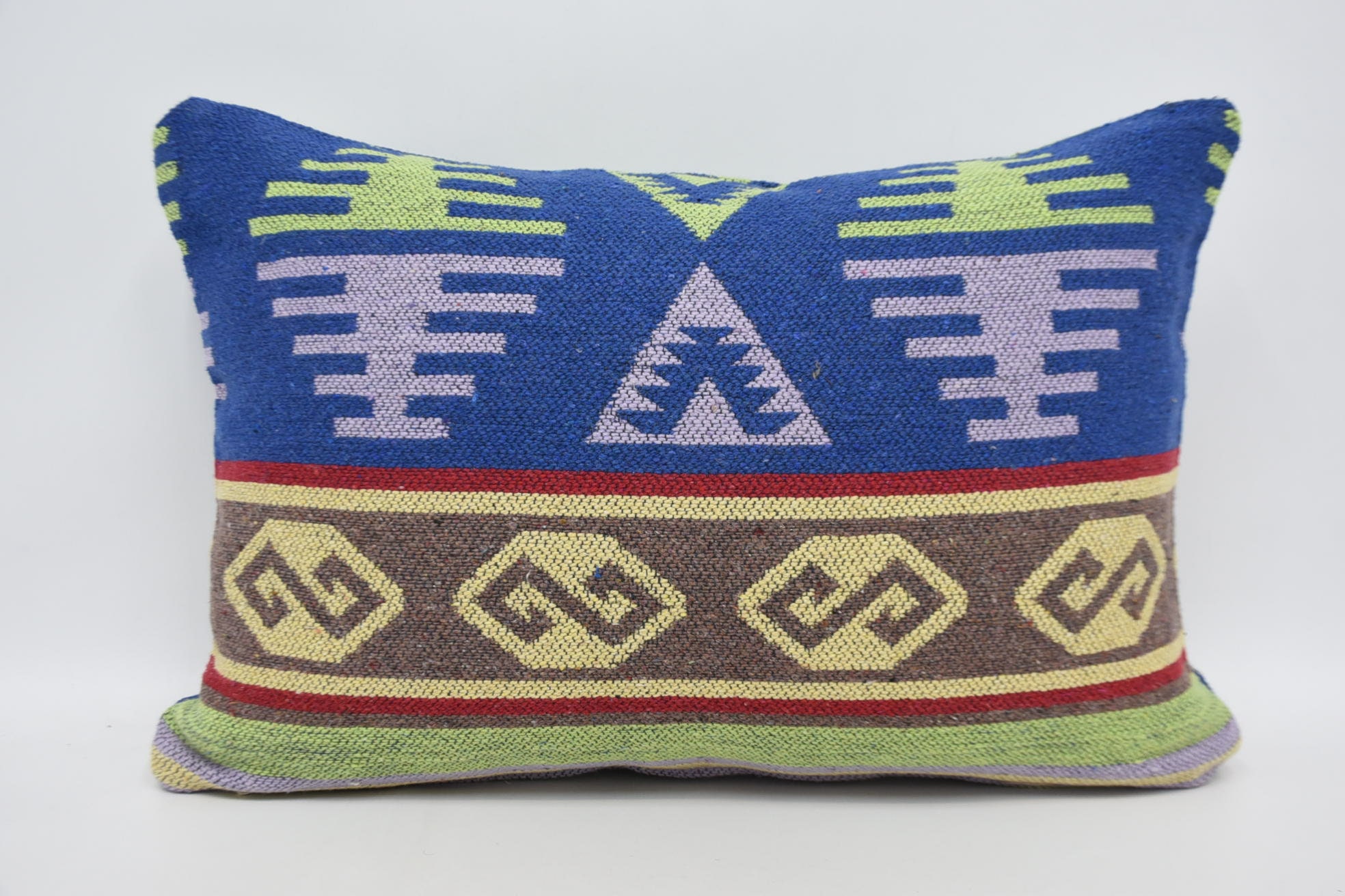 16"x24" Purple Pillow, Decorative Throw Cushion, Kilim Pillow, Sofa Bolster Cushion Case, Turkish Kilim Pillow, Kilim Cushion Sham