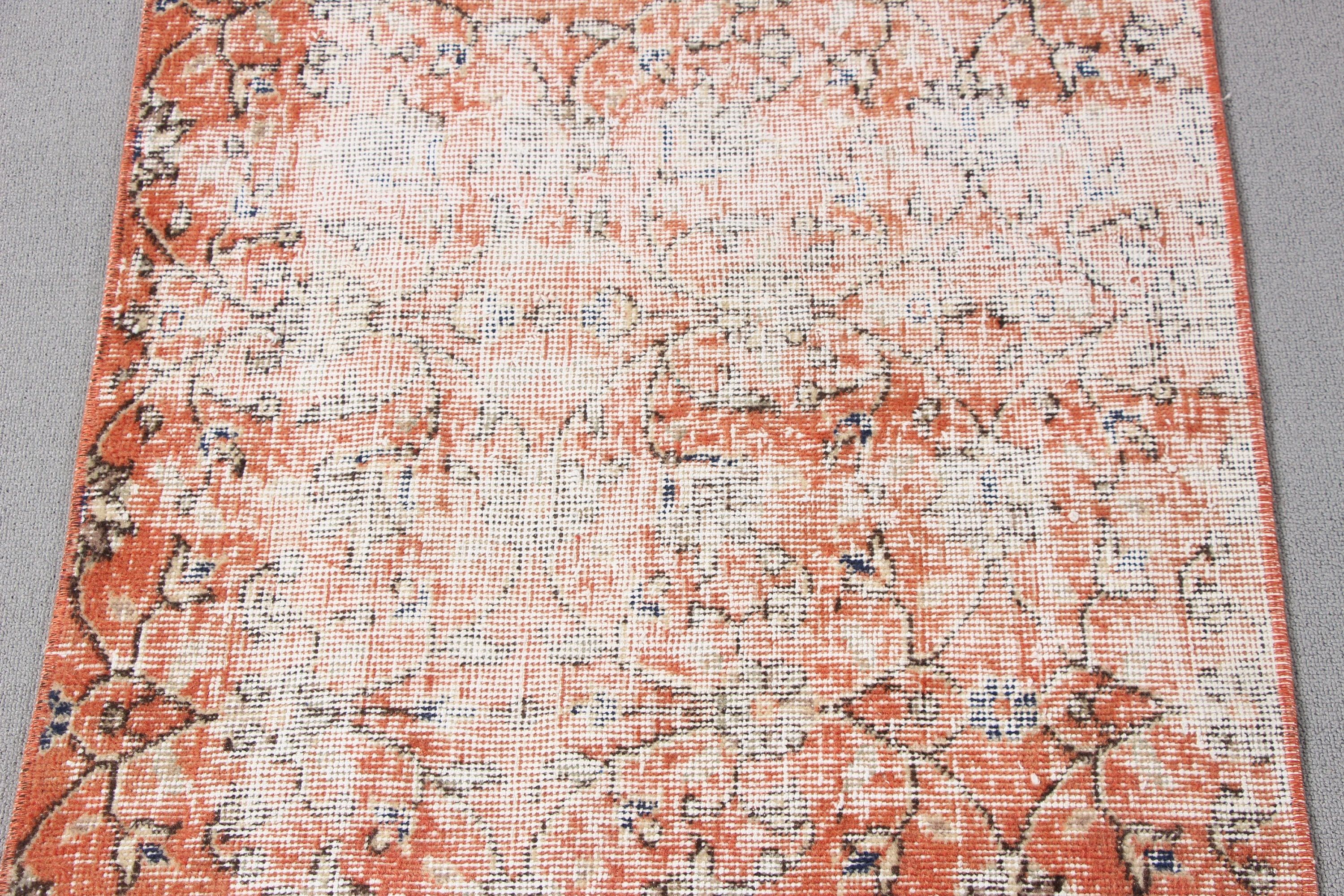 Oriental Rugs, Entry Rugs, Flatweave Rugs, Tribal Rug, 2.4x3.5 ft Small Rugs, Vintage Rug, Kitchen Rugs, Orange Handwoven Rug, Turkish Rugs