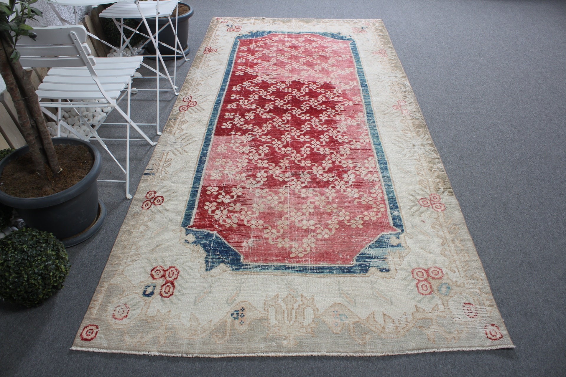 Bedroom Rug, Beige Kitchen Rug, Antique Rugs, Vintage Rugs, Turkish Rug, Floor Rug, Aztec Rugs, Dining Room Rugs, 4.7x9.8 ft Large Rug