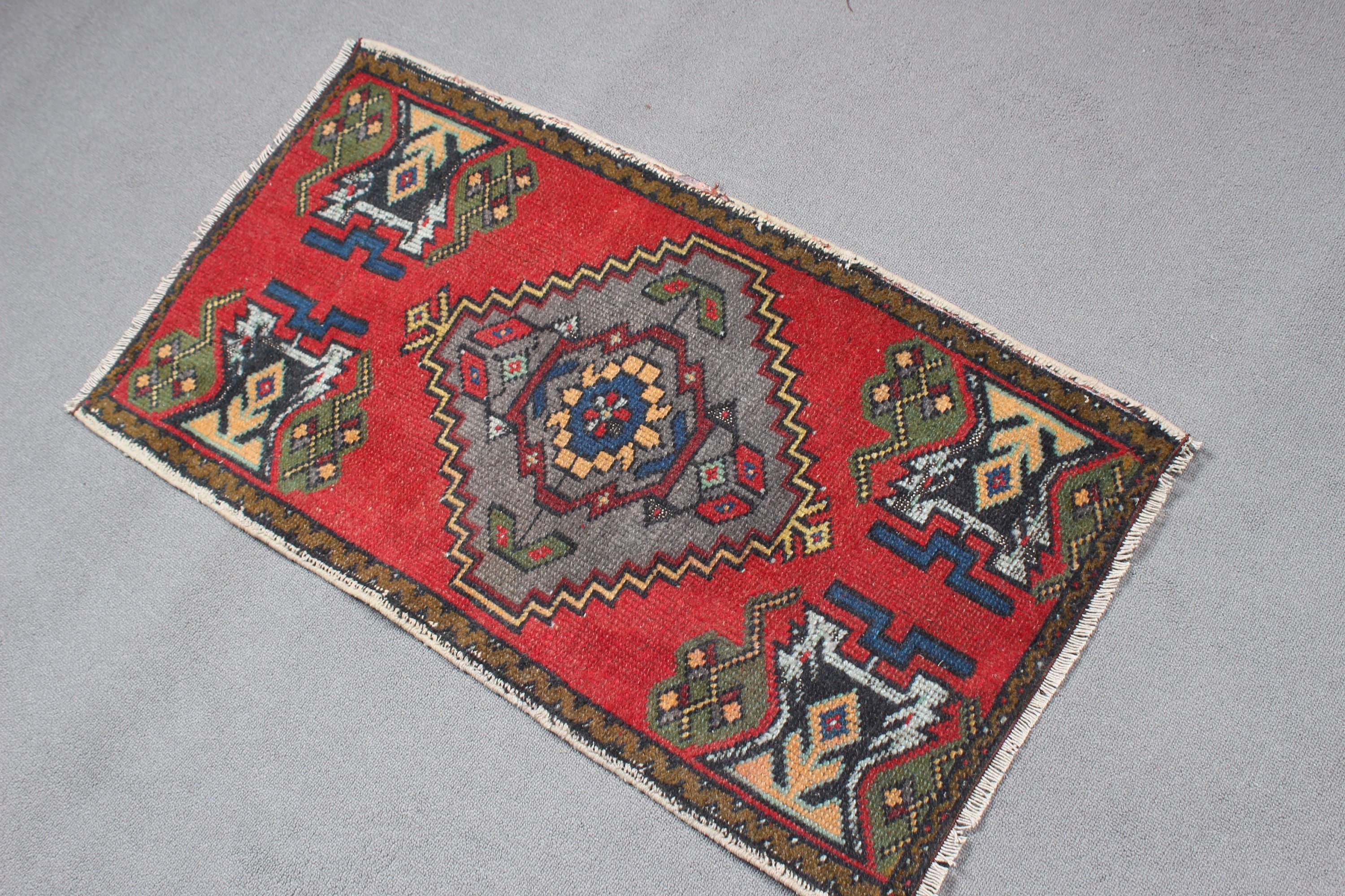 Car Mat Rugs, Bedroom Rugs, Modern Rugs, Vintage Rug, Home Decor Rug, Red  1.8x3.3 ft Small Rugs, Turkish Rugs