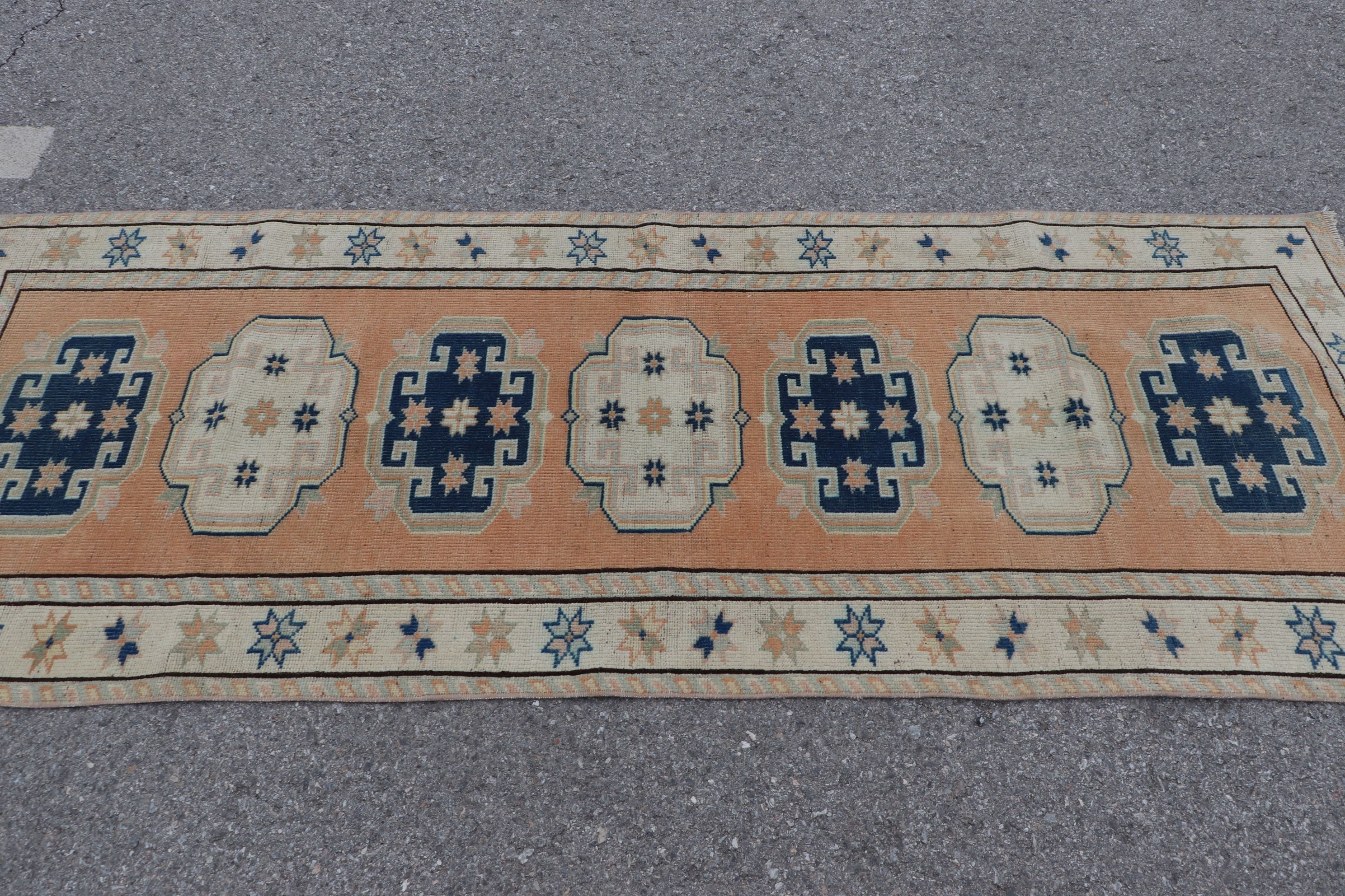 Türk Halısı, Koridor Halıları, Bej Havalı Halılar, Koridor Halıları, Merdiven Halısı, Vintage Halılar, Havalı Halı, 2,8x7,4 ft Runner Halıları