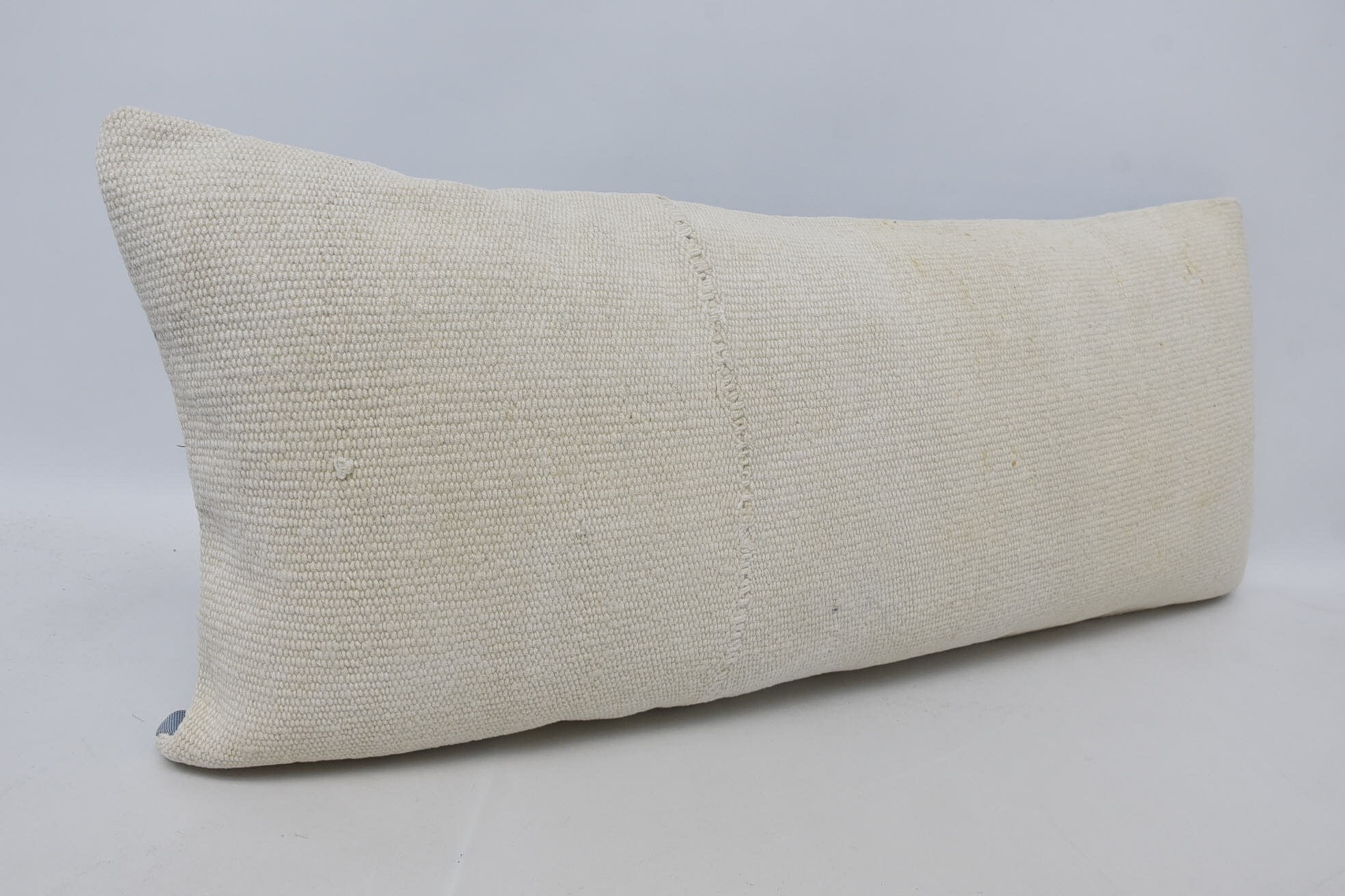Seat Pillow, Vintage Kilim Pillow, 16"x36" Brown Pillow Case, Decorative Pillow Sham, Ethnical Kilim Rug Pillow, Handmade Kilim Cushion