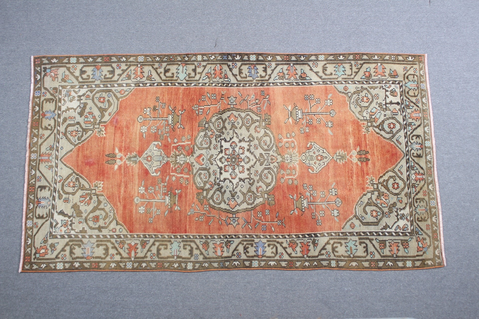 Yer Halısı, Türk Halısı, Türkiye Halısı, Yatak Odası Halısı, Kırmızı Ev Dekor Halısı, Fas Halıları, 4.3x7.9 ft Alan Halısı, Vintage Halı, Yemek Odası Halıları