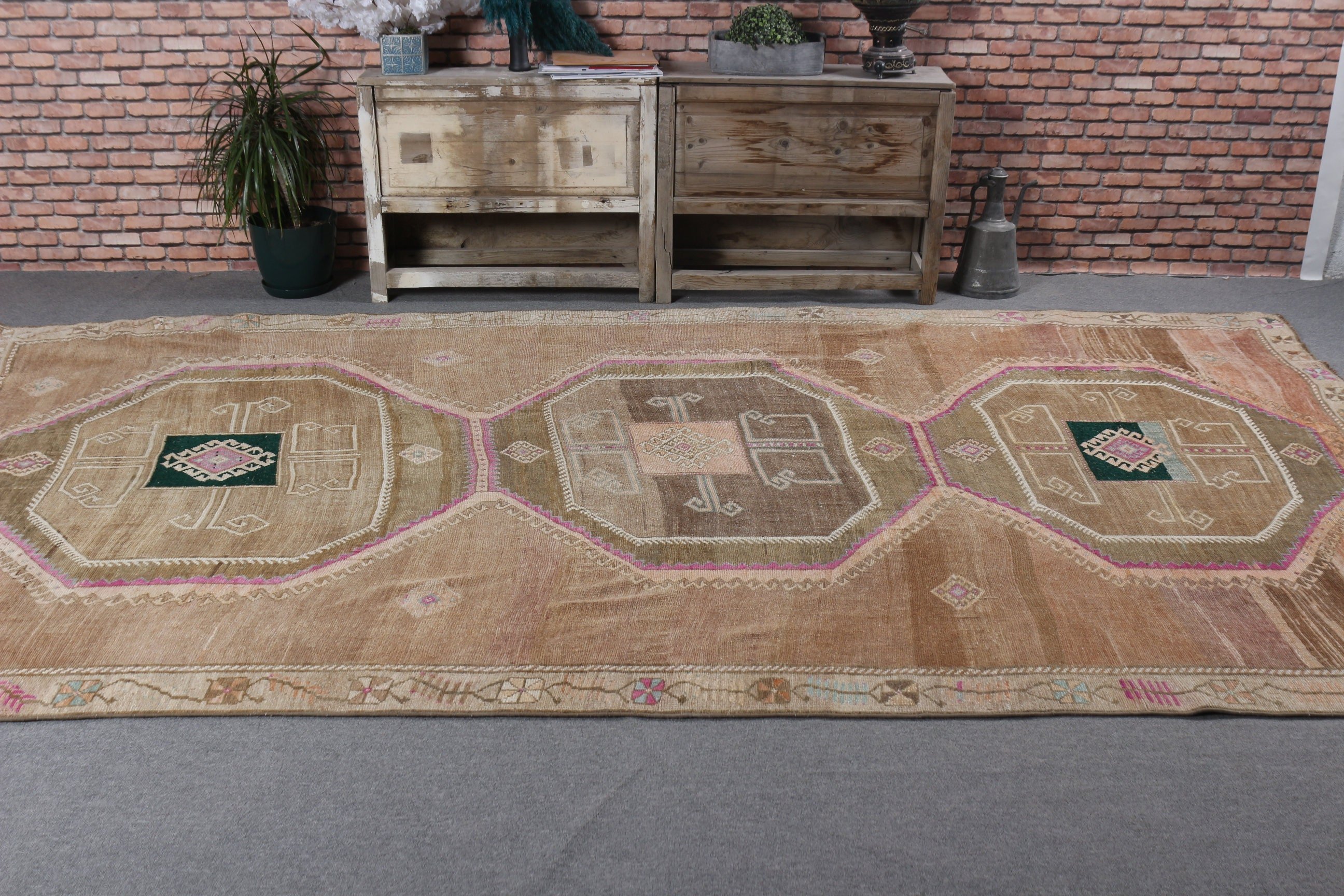 Dining Room Rugs, Brown Oriental Rug, Salon Rug, Turkey Rug, Luxury Rug, Moroccan Rug, Vintage Rug, Turkish Rugs, 6.7x11.3 ft Oversize Rugs