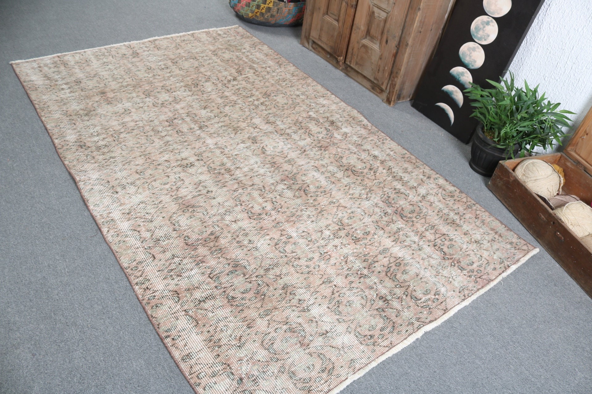 Çocuk Halısı, Kahverengi Mutfak Halıları, Boho Alanı Halıları, Egzotik Halı, Türk Halısı, Yer Halıları, Geometrik Halılar, Vintage Halılar, 4,7x7,8 ft Alan Halısı