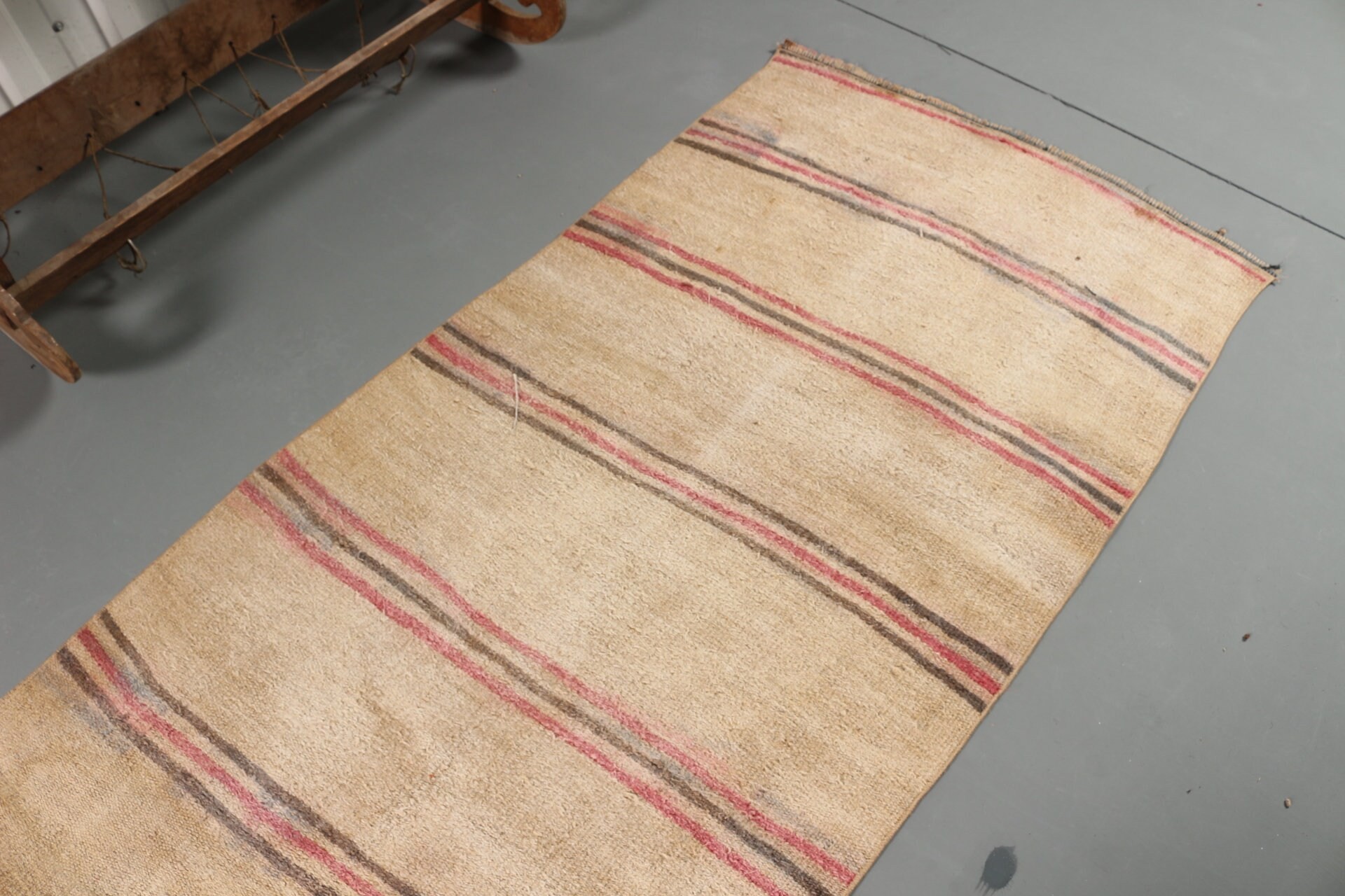 Beige Oriental Rug, Aztec Rug, 3x11 ft Runner Rugs, Vintage Rug, Kilim, Turkish Rug, Kitchen Rug, Rugs for Runner, Oushak Rug, Corridor Rug