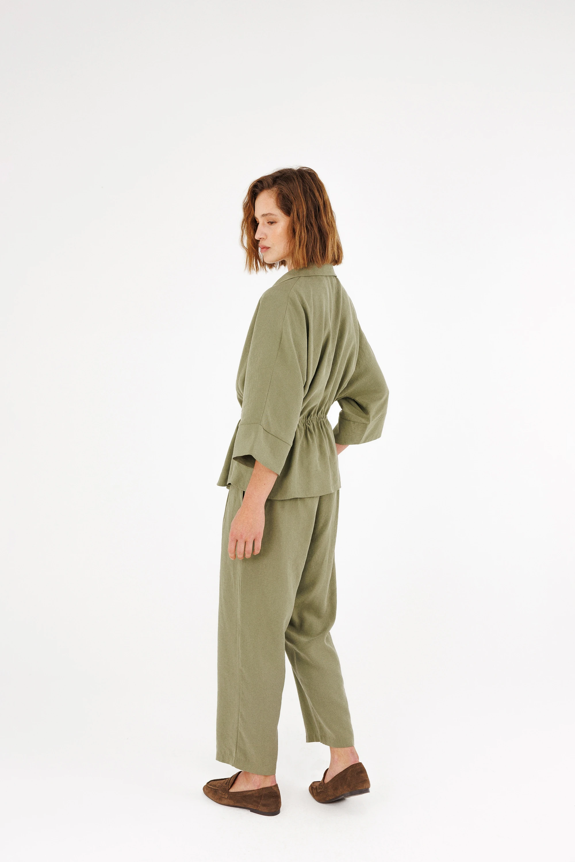 Bağcıklı Düz Kesim Rahat Pantolon