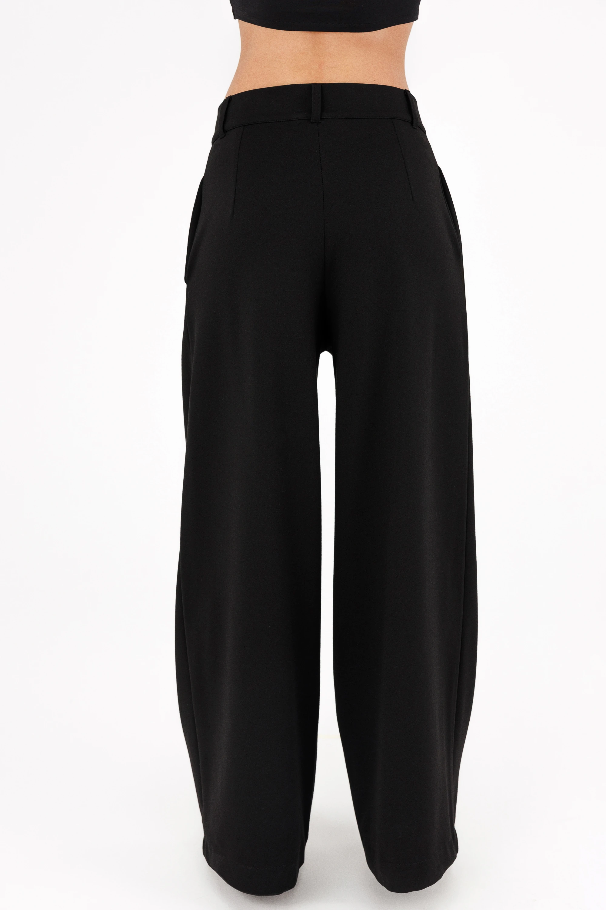 Yüksek Bel Geniş Paça Pantolon