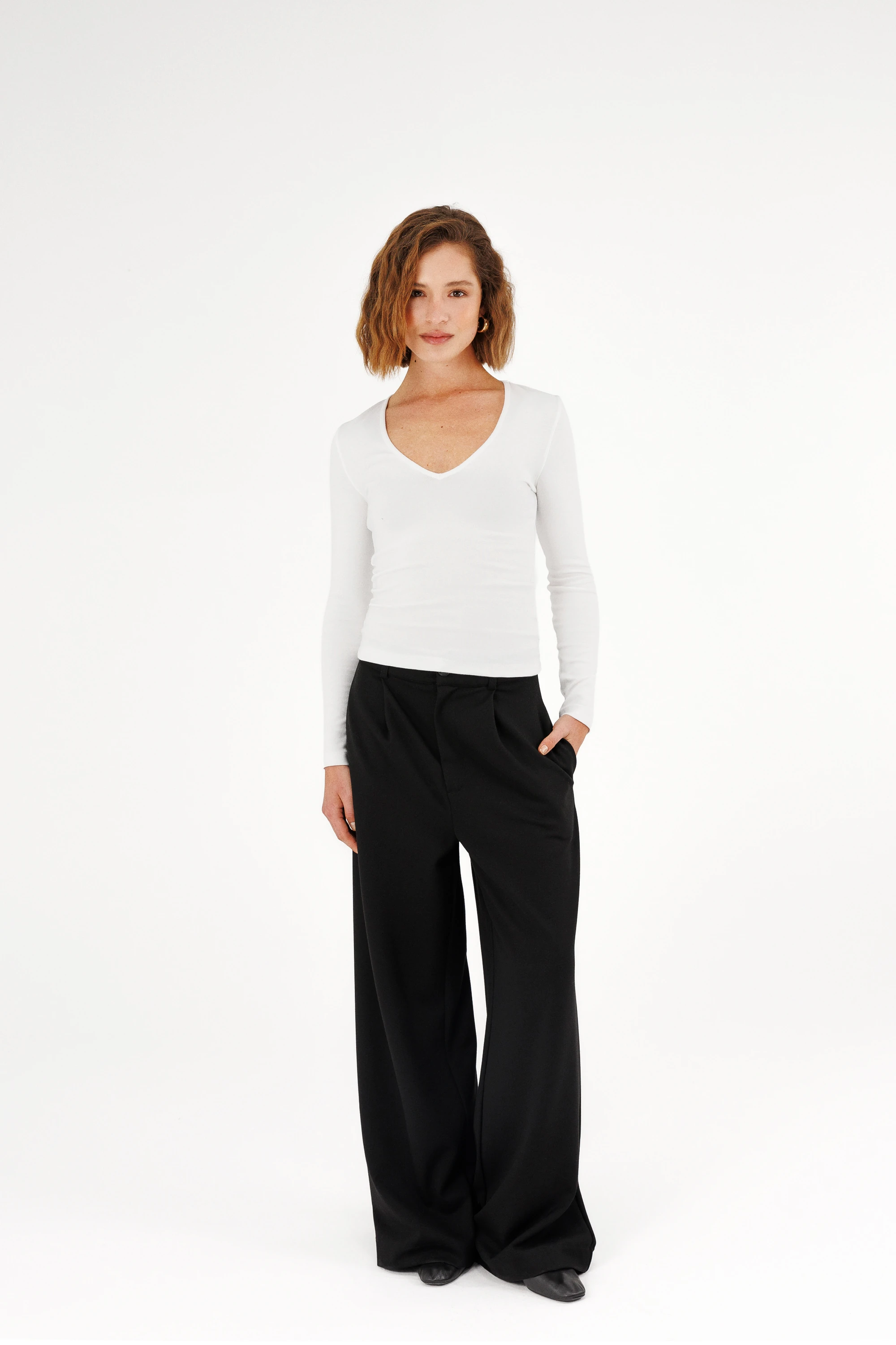 Yüksek Bel Geniş Paça Pantolon