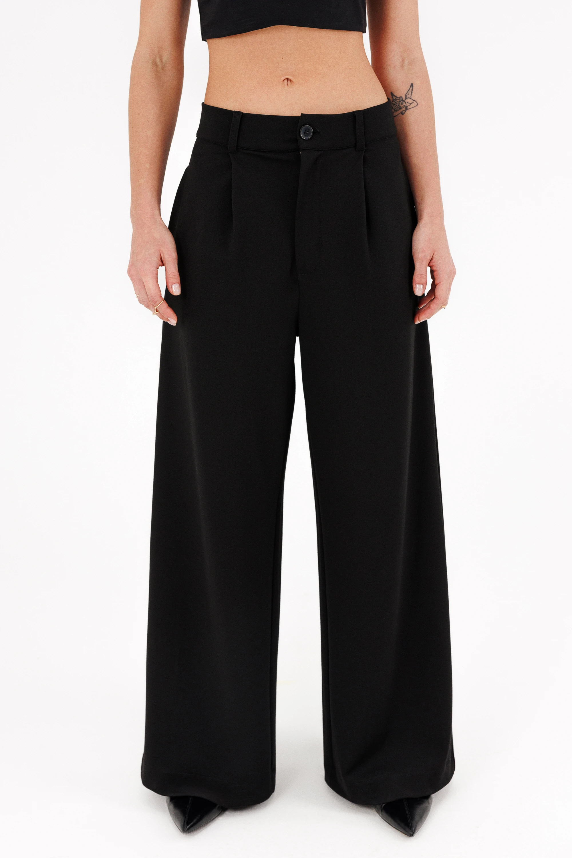 Yüksek Bel Geniş Paça Pantolon