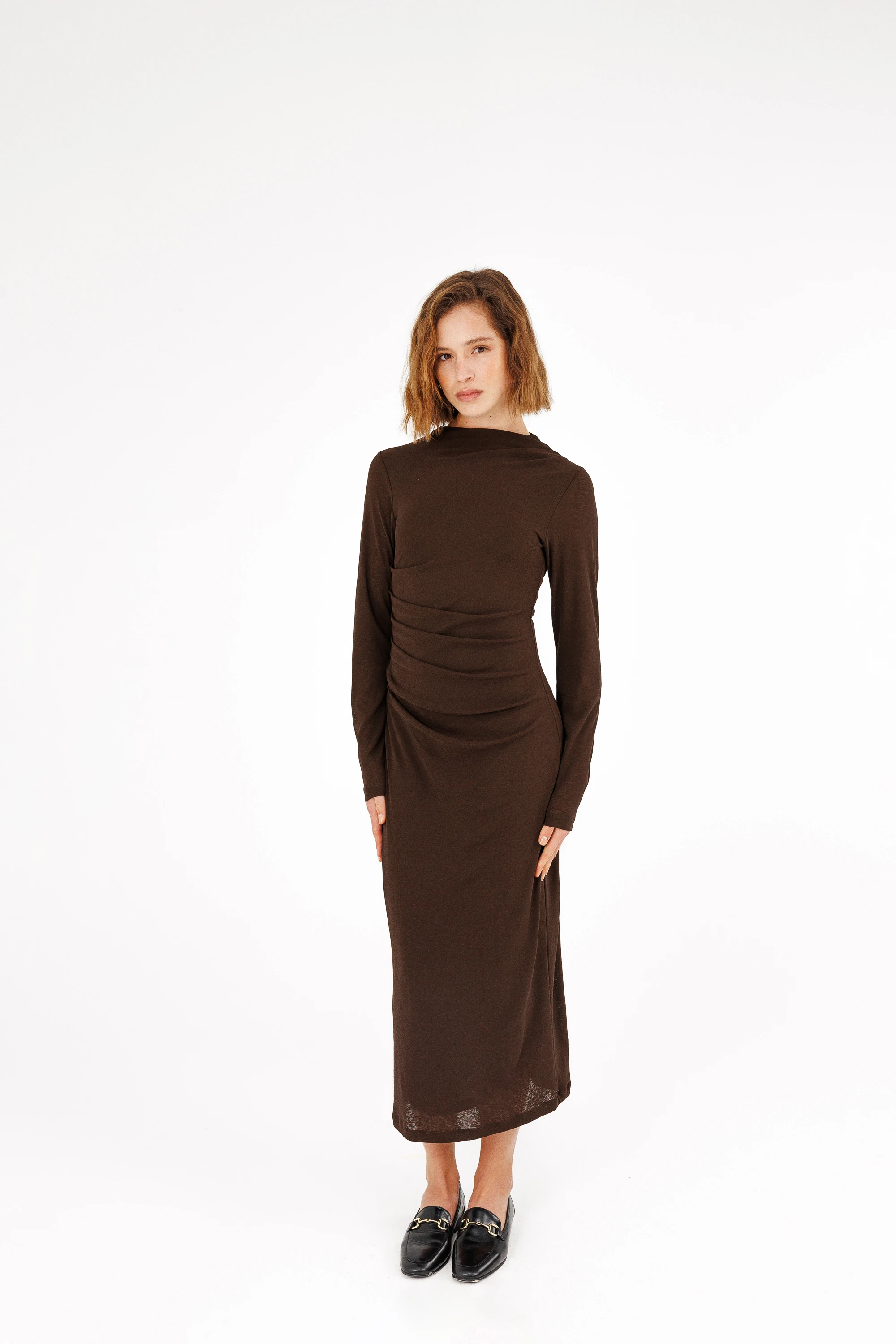 Drapeli Midi Boy Elbise