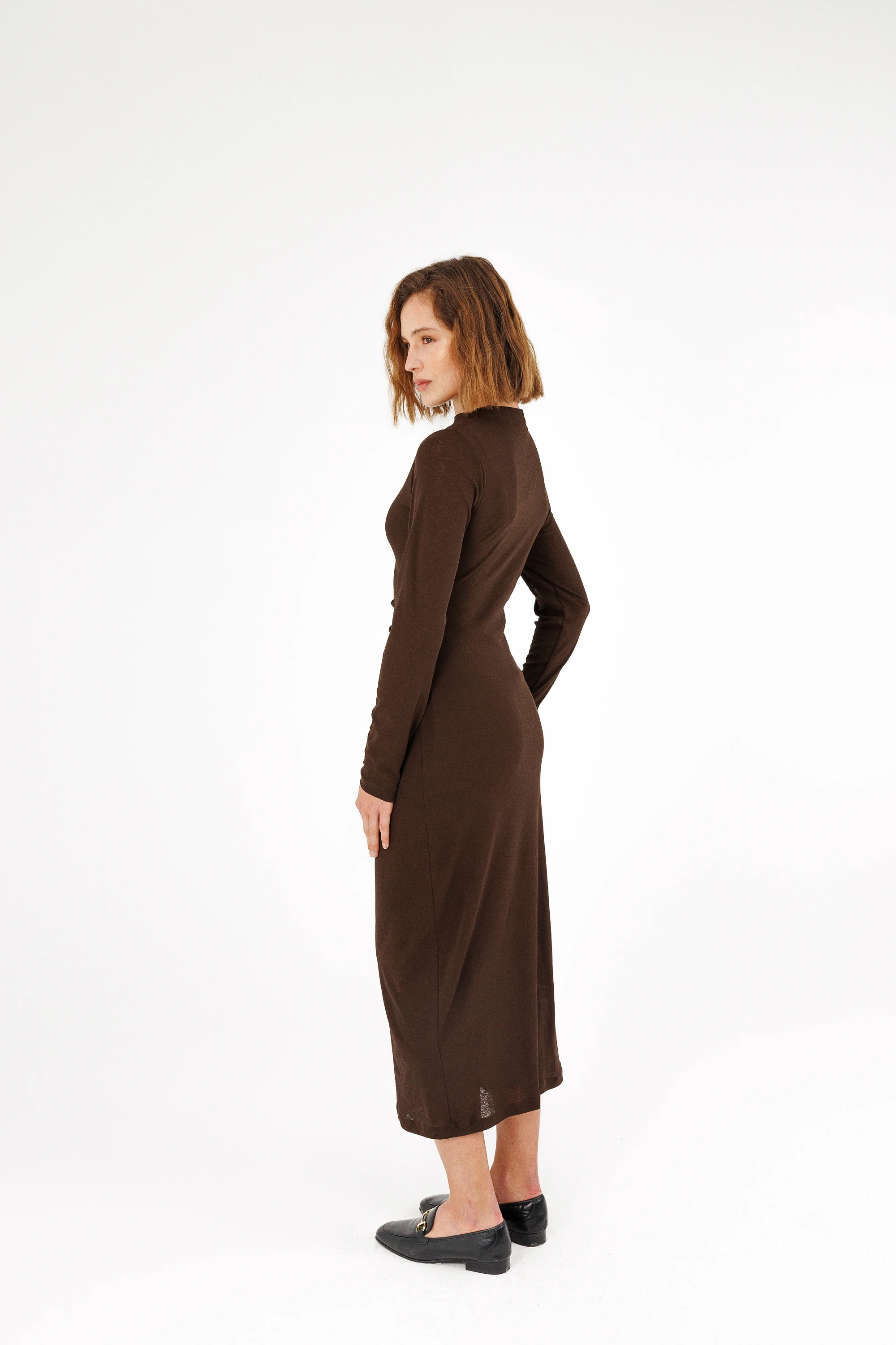 Drapeli Midi Boy Elbise