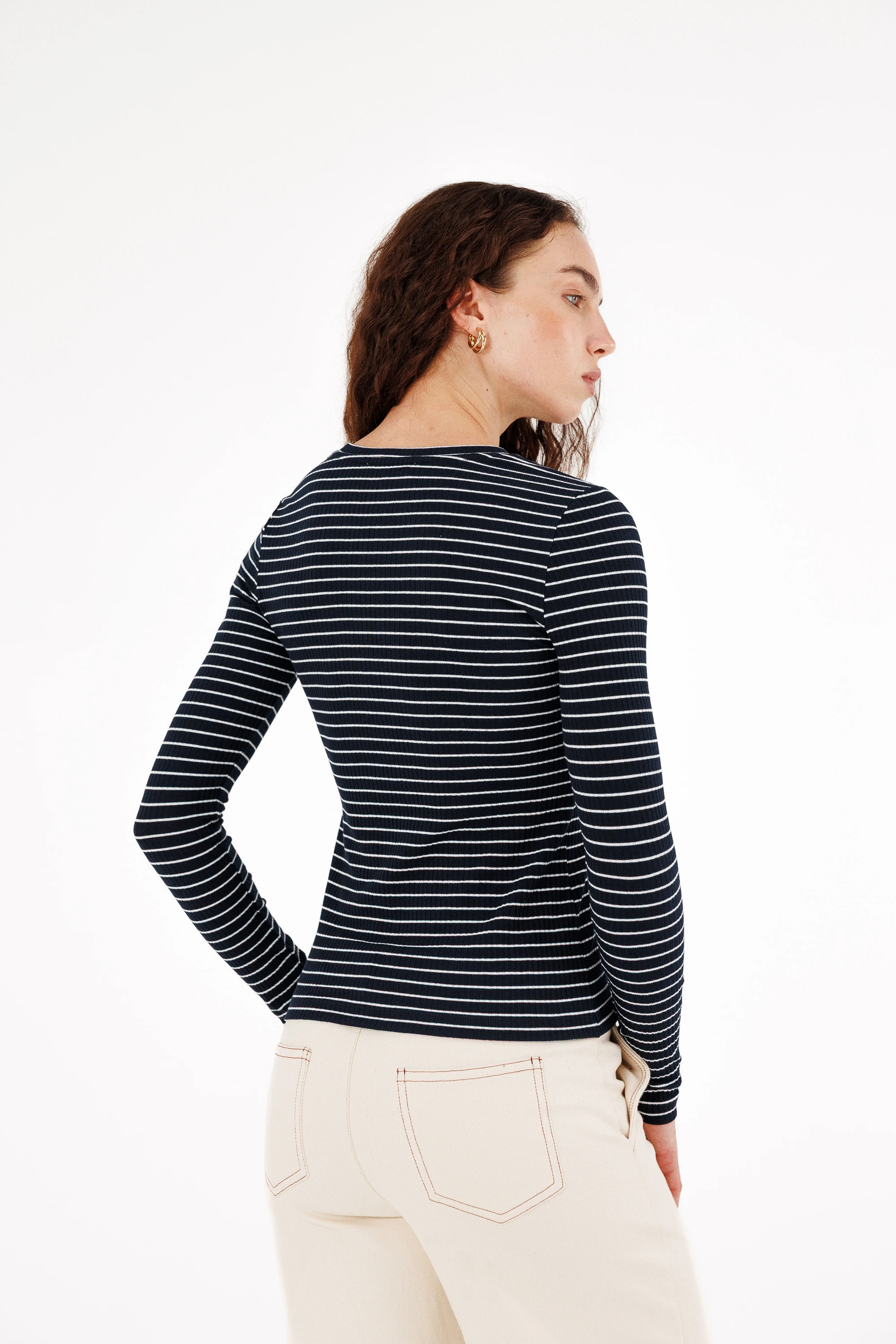 Çizgili Basic Bluz