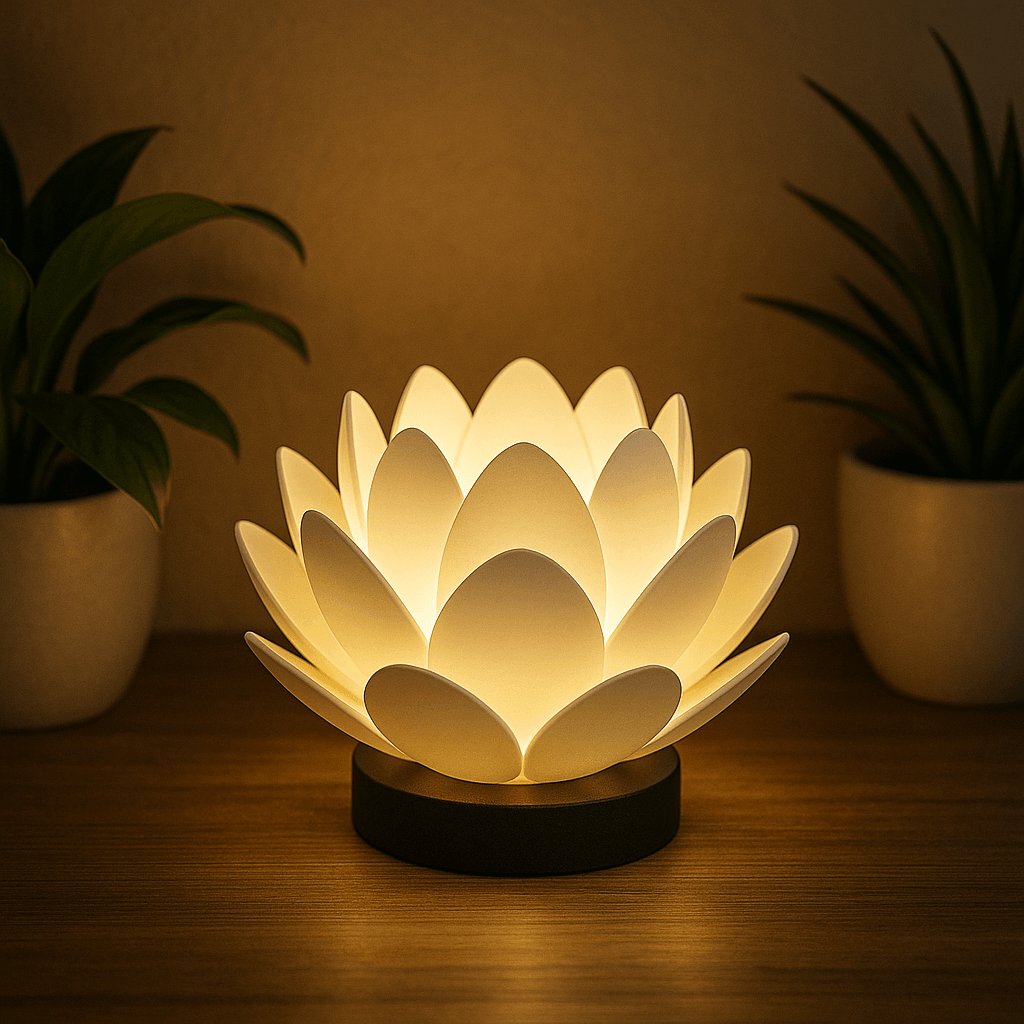 Lotus Mumlu Gece Lambası