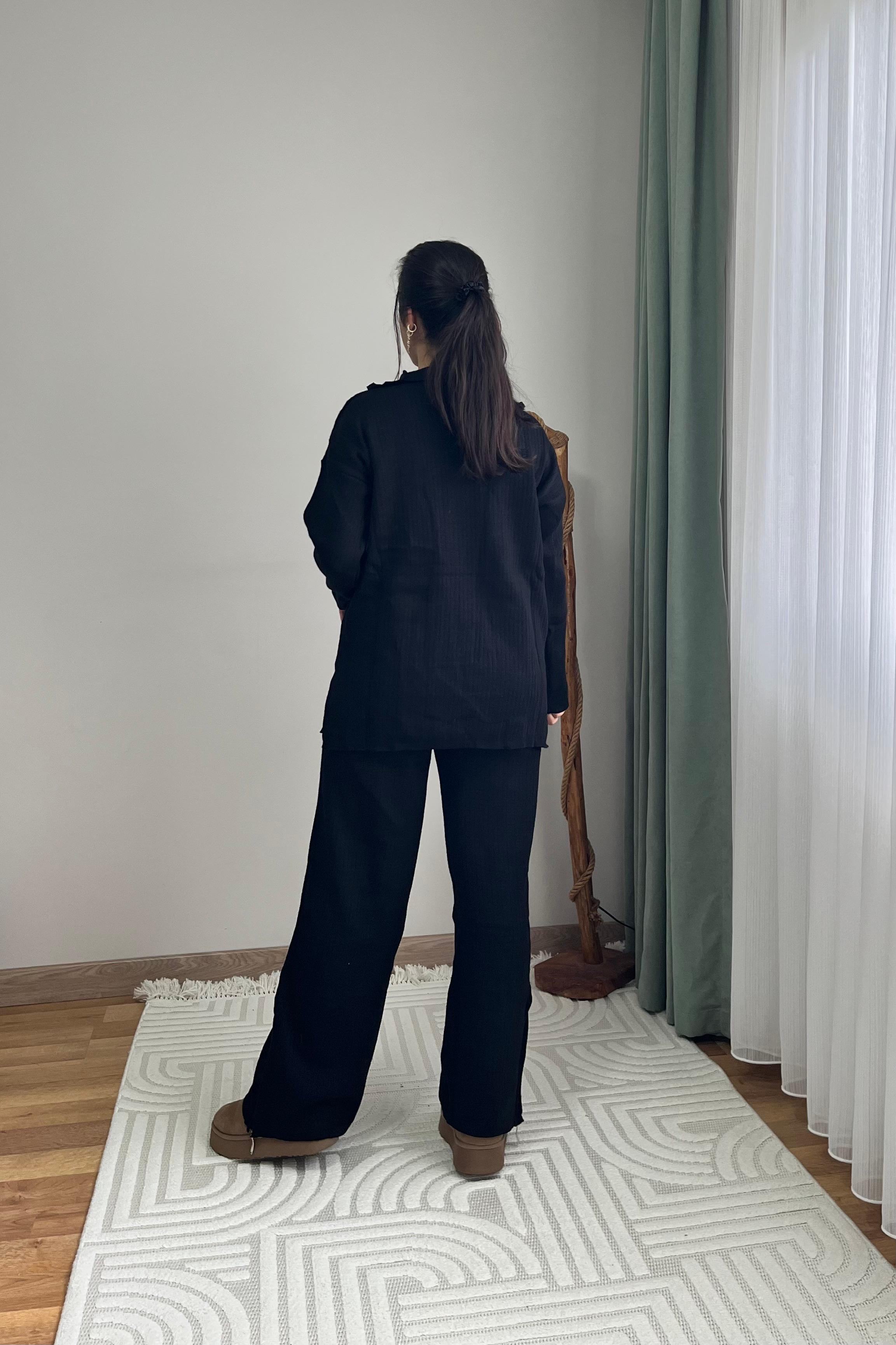 Fermuarlı Triko Takım