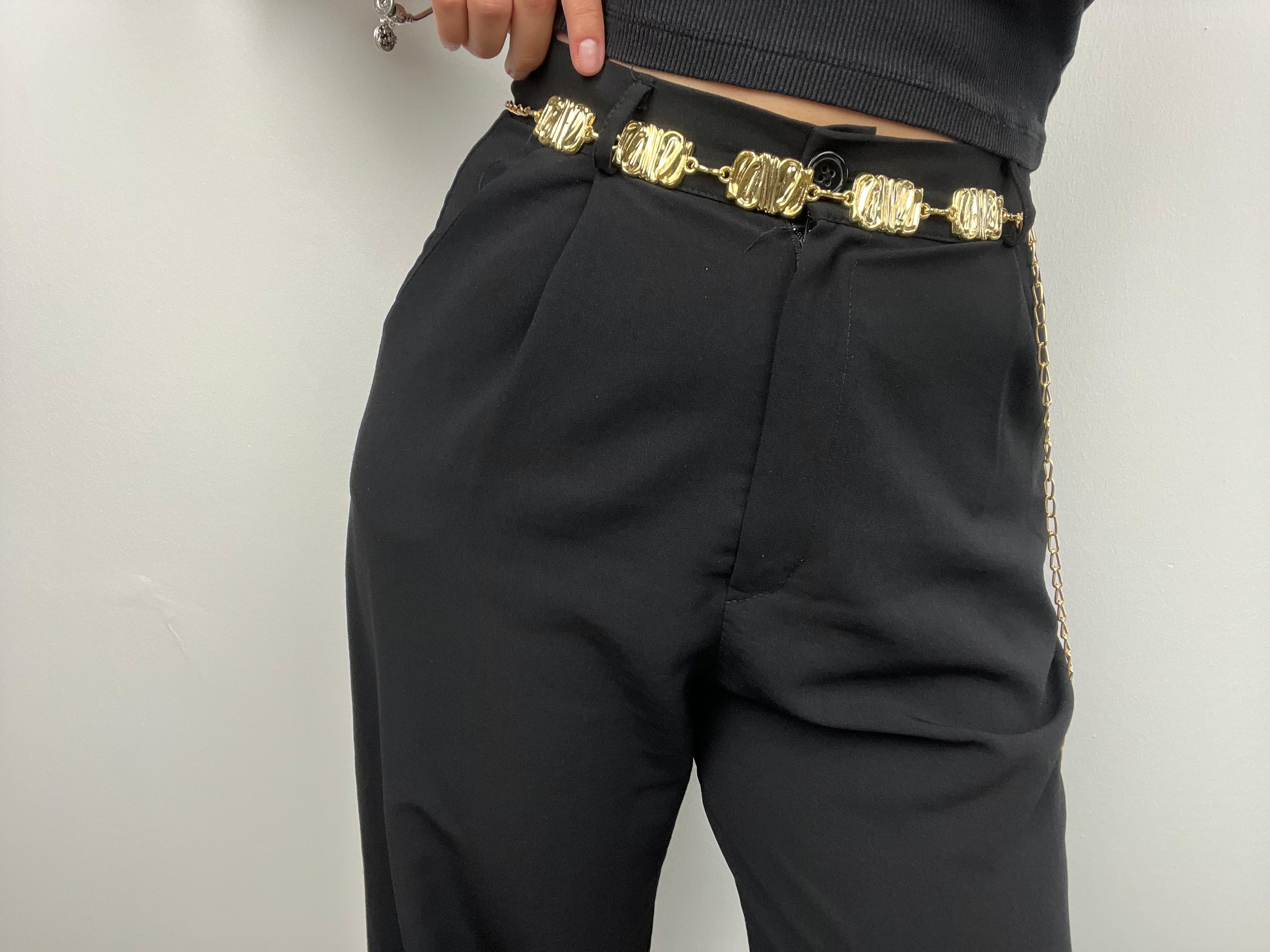 Dalga Formlu Metal Halkalı Zincir Kemer