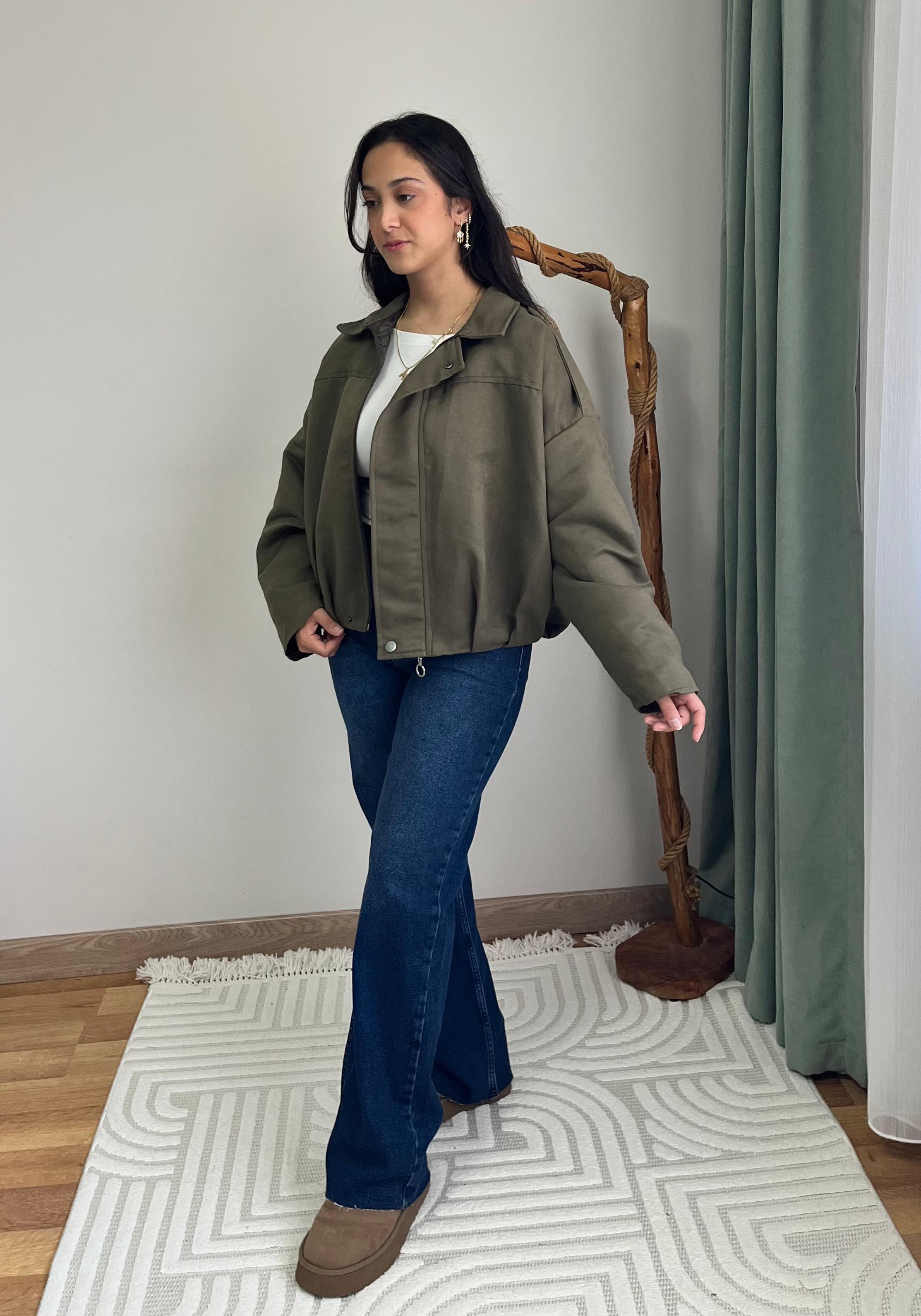 Süet Bomber Ceket