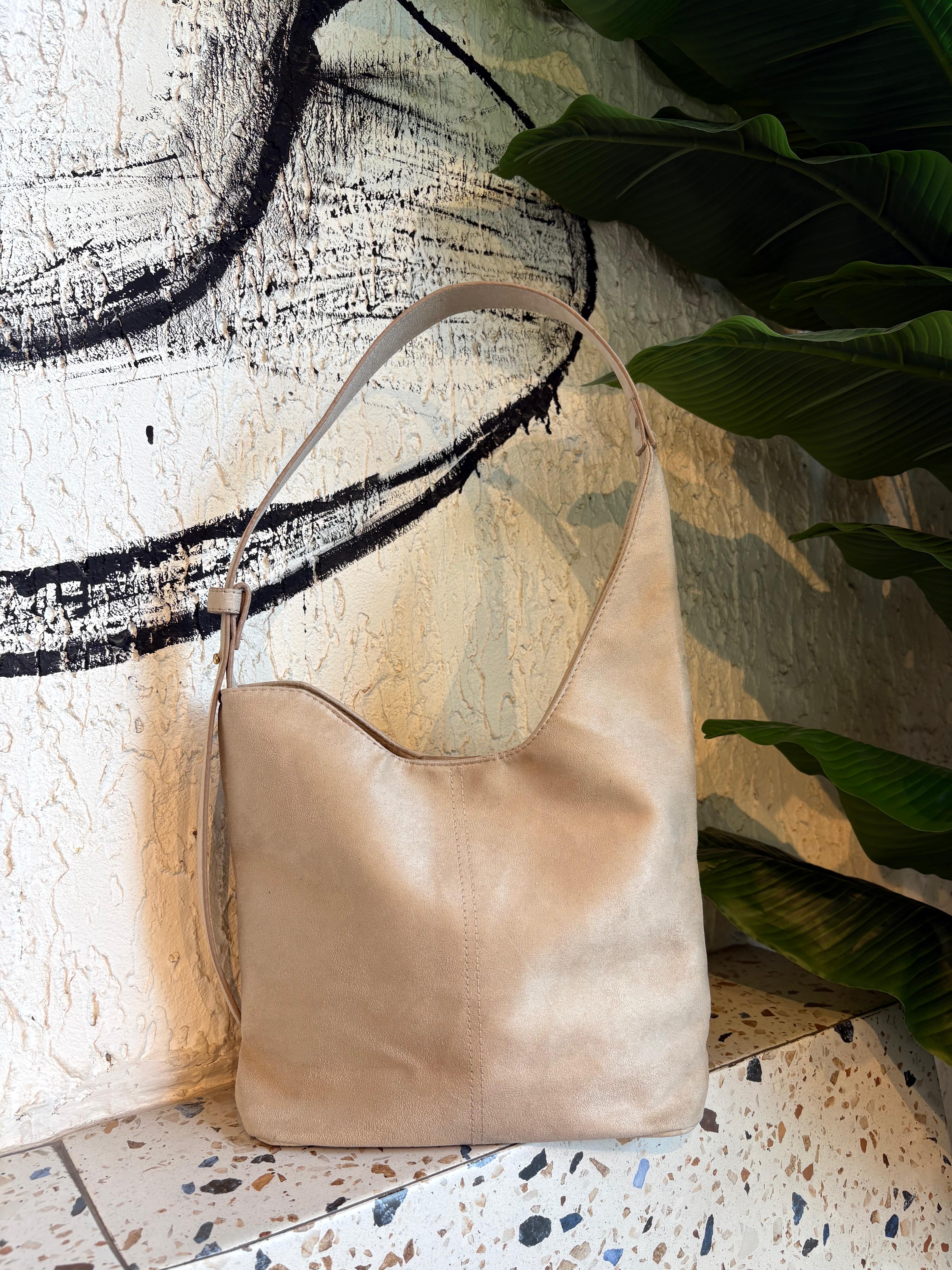 Elaris Süet Omuz Çantası - BEJ