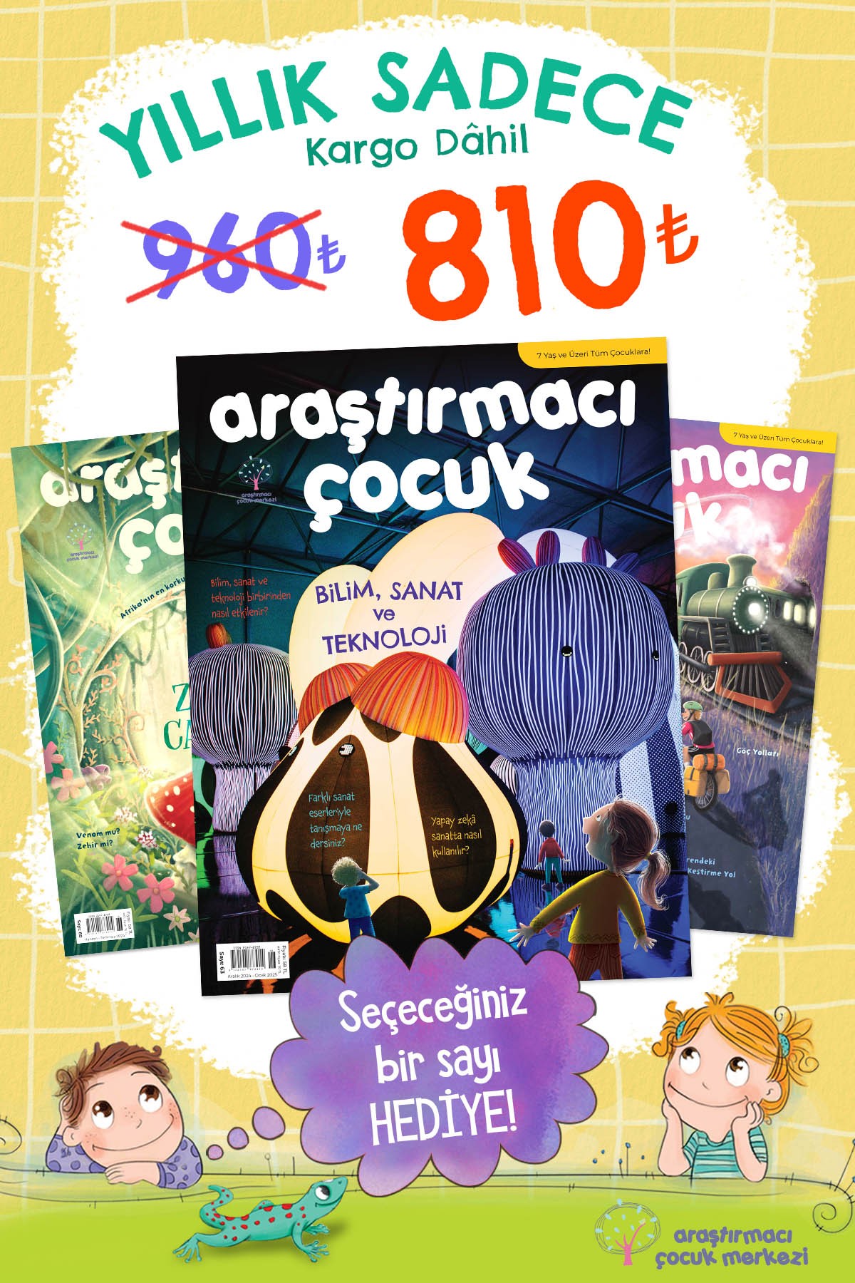 Araştırmacı Çocuk Dergisi Yıllık Abonelik