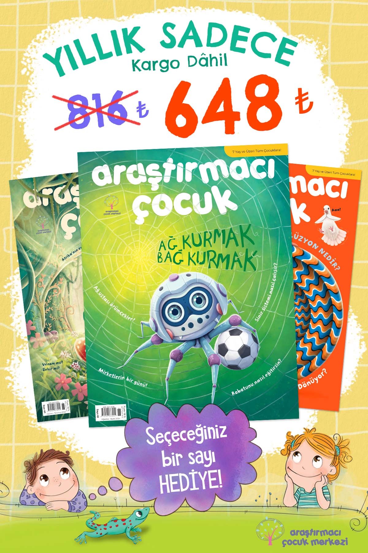 Araştırmacı Çocuk Dergisi Yıllık Abonelik