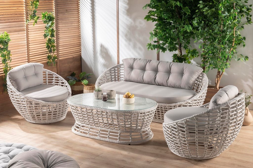 İsabel Rattan Bahçe Oturma Grubu (3-1-1-S)
